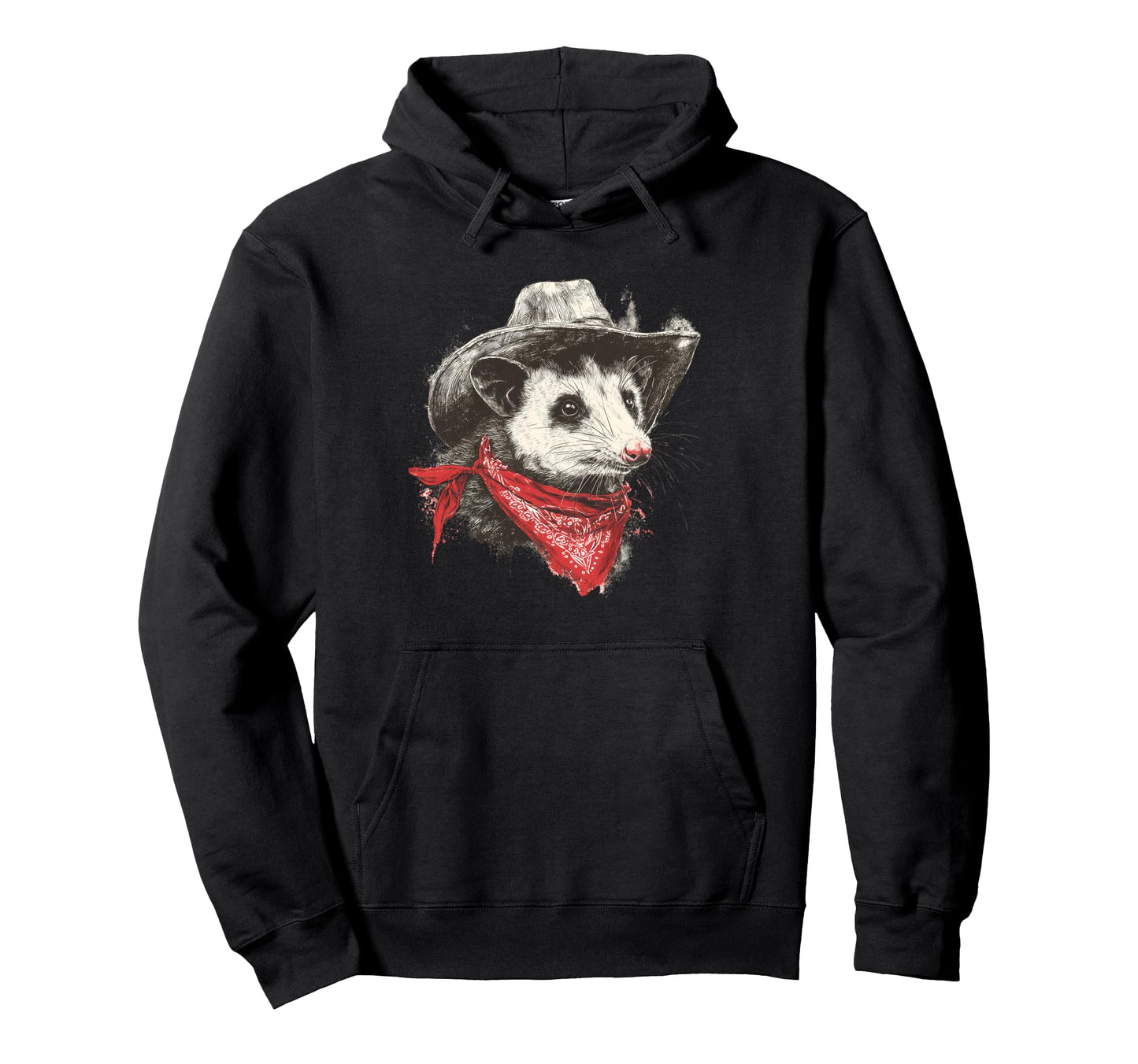 Country Cowboy Opossum Rodeo Possum Hoodie - Aesthetic Graphic for Adults - T-Shirt, Sweatshirt, Hoodie