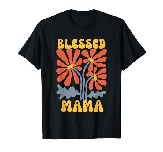 Blessed Mama Boho Flowers Floral Sweatshirt - Custom Art Print Men Women - T-Shirt, Sweatshirt, Hoodie