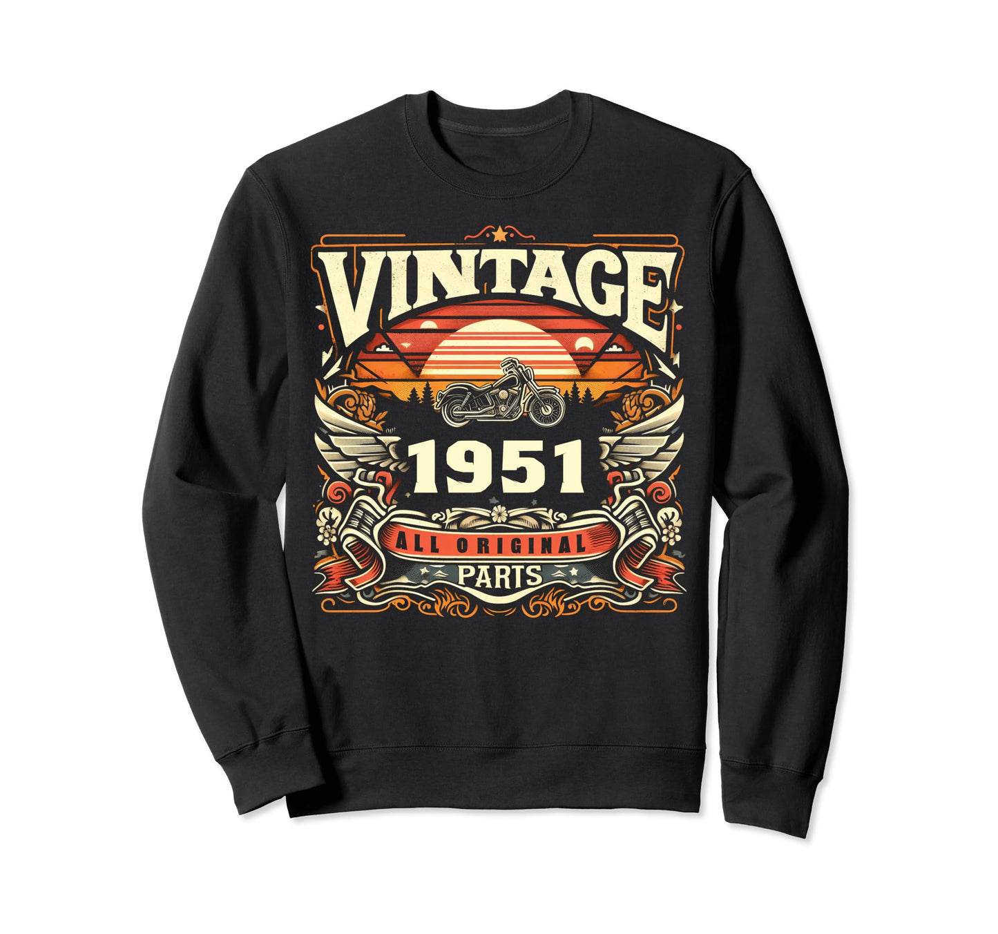 1951 Born 1951 73Th Birthday Sweatshirt - Minimalist Print for Adults - T-Shirt, Sweatshirt, Hoodie