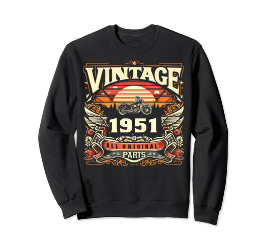 1951 Born 1951 73Th Birthday Sweatshirt - Minimalist Print for Adults - T-Shirt, Sweatshirt, Hoodie