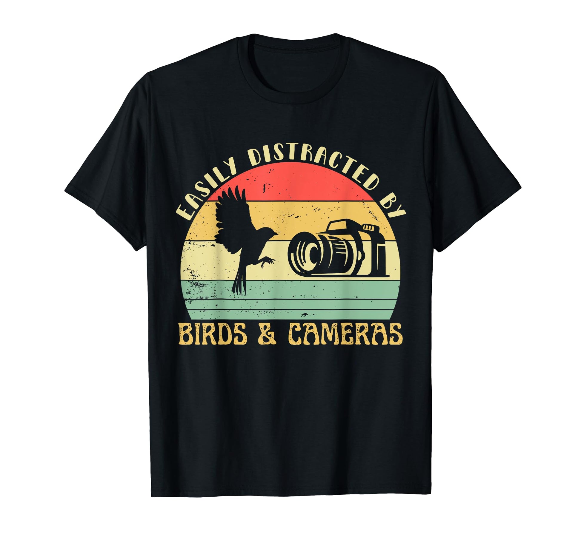 Easily Distracted Birds Cameras T-Shirt - Casual Everyday Wear Men Women - T-Shirt, Sweatshirt, Hoodie