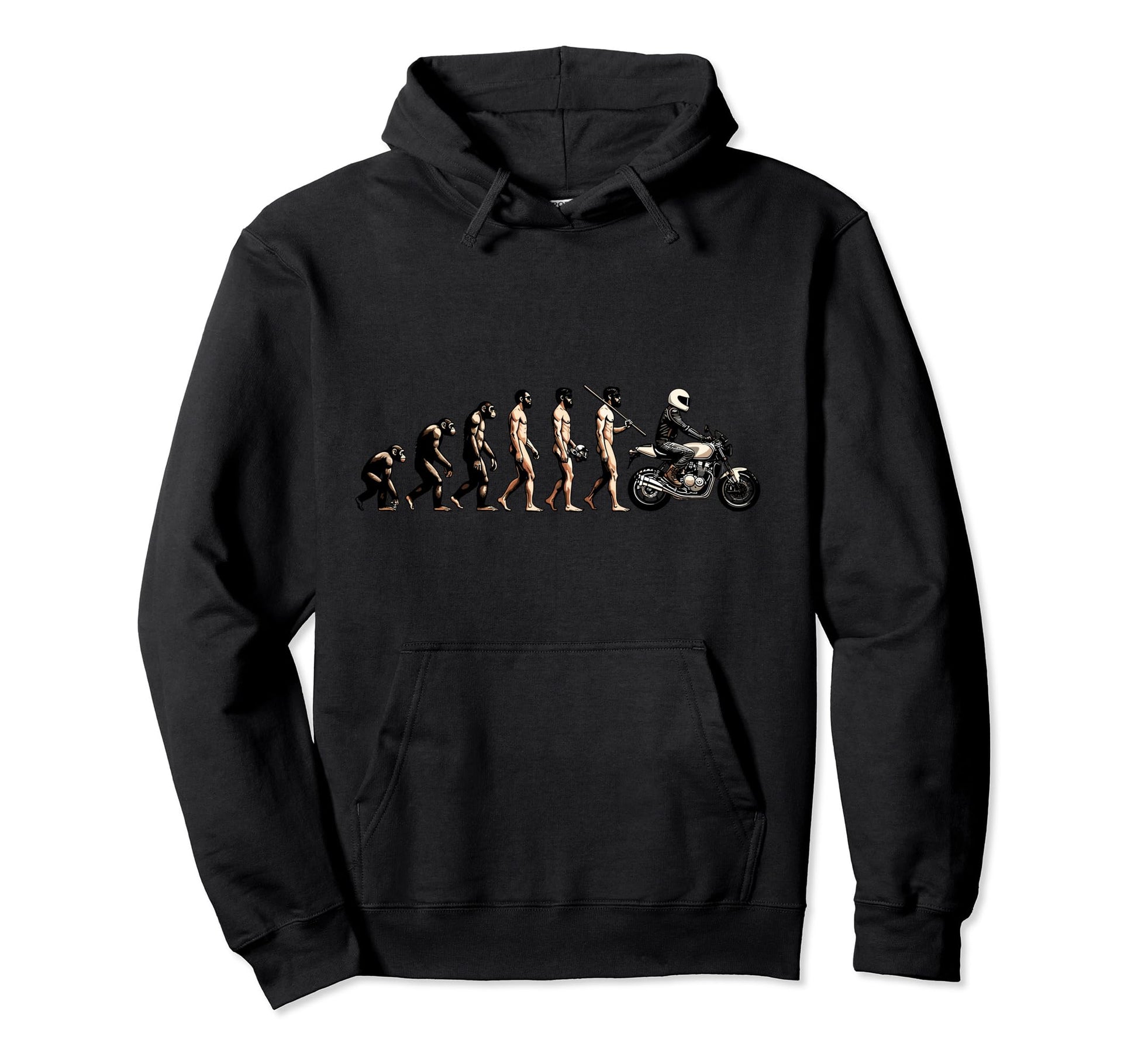 Motorcycle Evolution Sunset Biker Hoodie - Aesthetic Graphic Men Women - T-Shirt, Sweatshirt, Hoodie