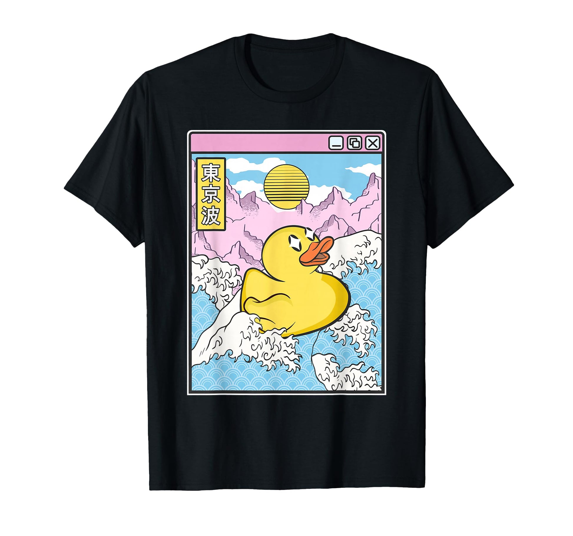 Surfing Rubber Duck Japanese Waves T-Shirt - Graphic Print for Adults - T-Shirt, Sweatshirt, Hoodie