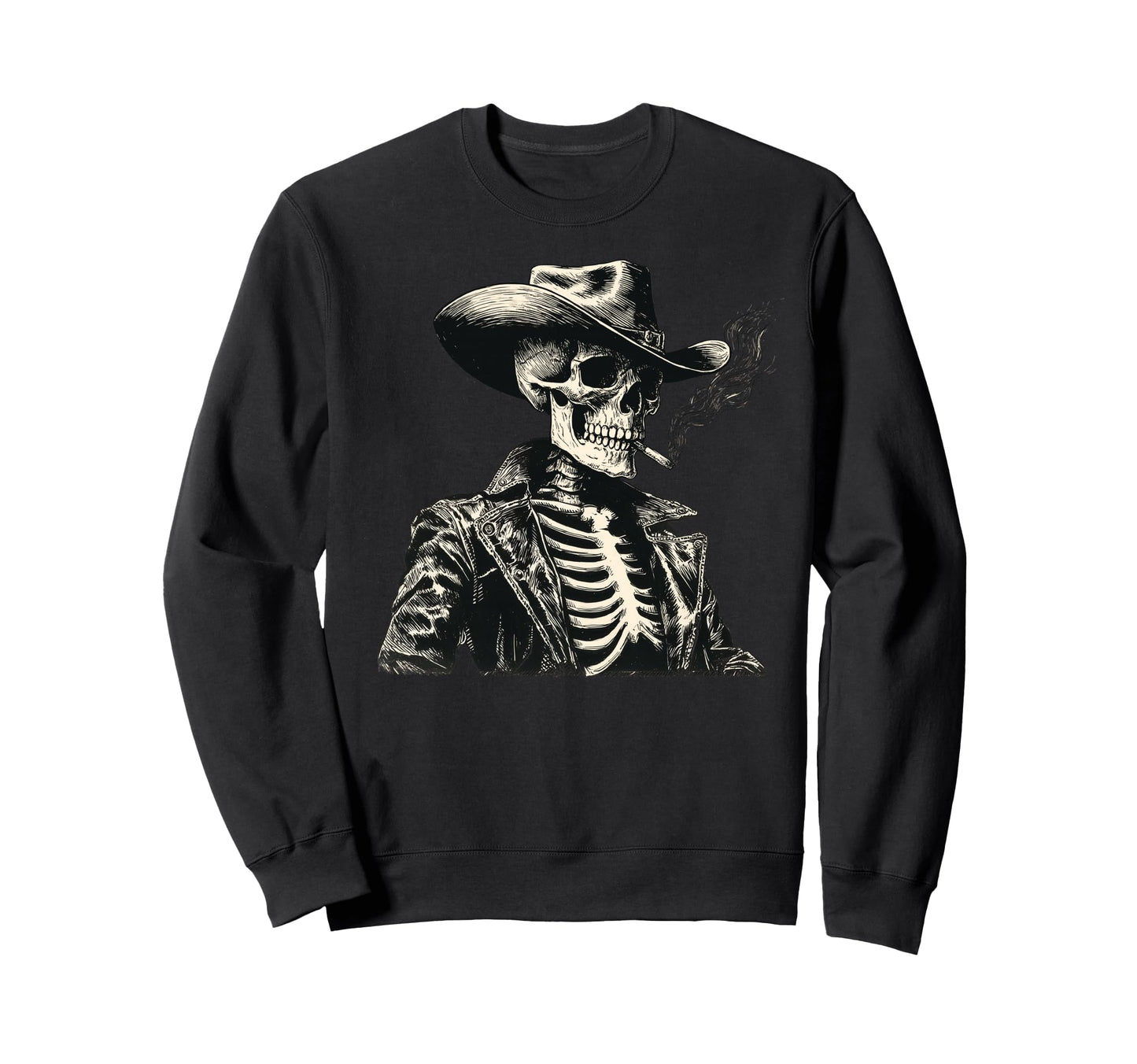 Rodeo Western Cowboy Skeleton Sweatshirt - Casual Everyday Wear Unisex - T-Shirt, Sweatshirt, Hoodie