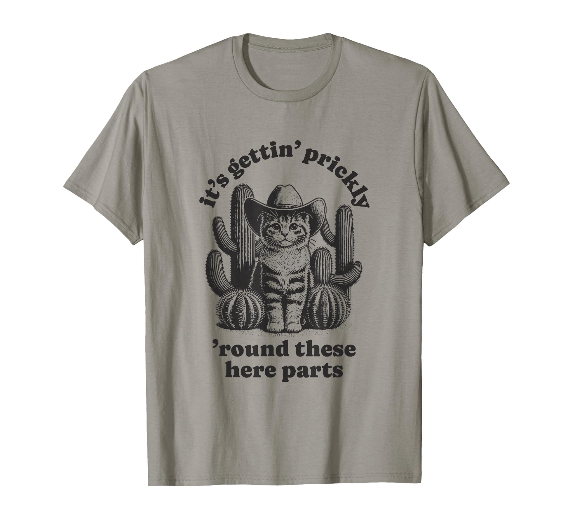 Funny Cat Western Cowboy Cactus T-Shirt - Aesthetic Graphic Men Women - T-Shirt, Sweatshirt, Hoodie
