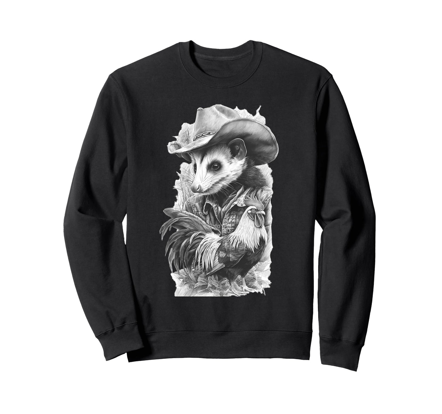 Opossum Cowboy Rodeo Cowgirl Sweatshirt - Aesthetic Graphic Men Women - T-Shirt, Sweatshirt, Hoodie