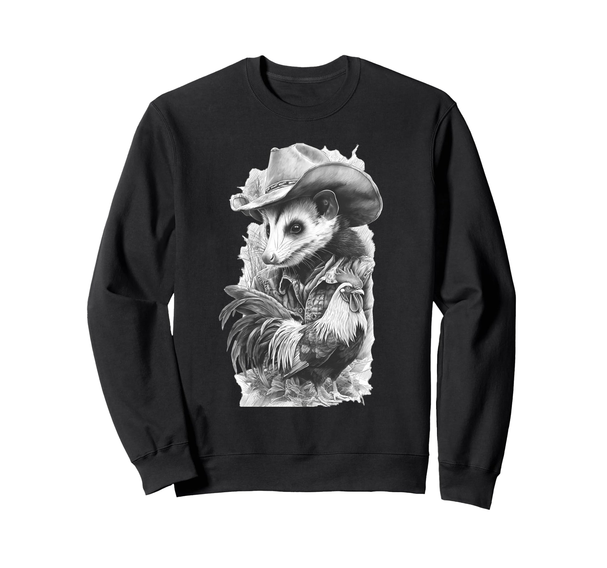 Opossum Cowboy Rodeo Cowgirl Sweatshirt - Aesthetic Graphic Men Women - T-Shirt, Sweatshirt, Hoodie