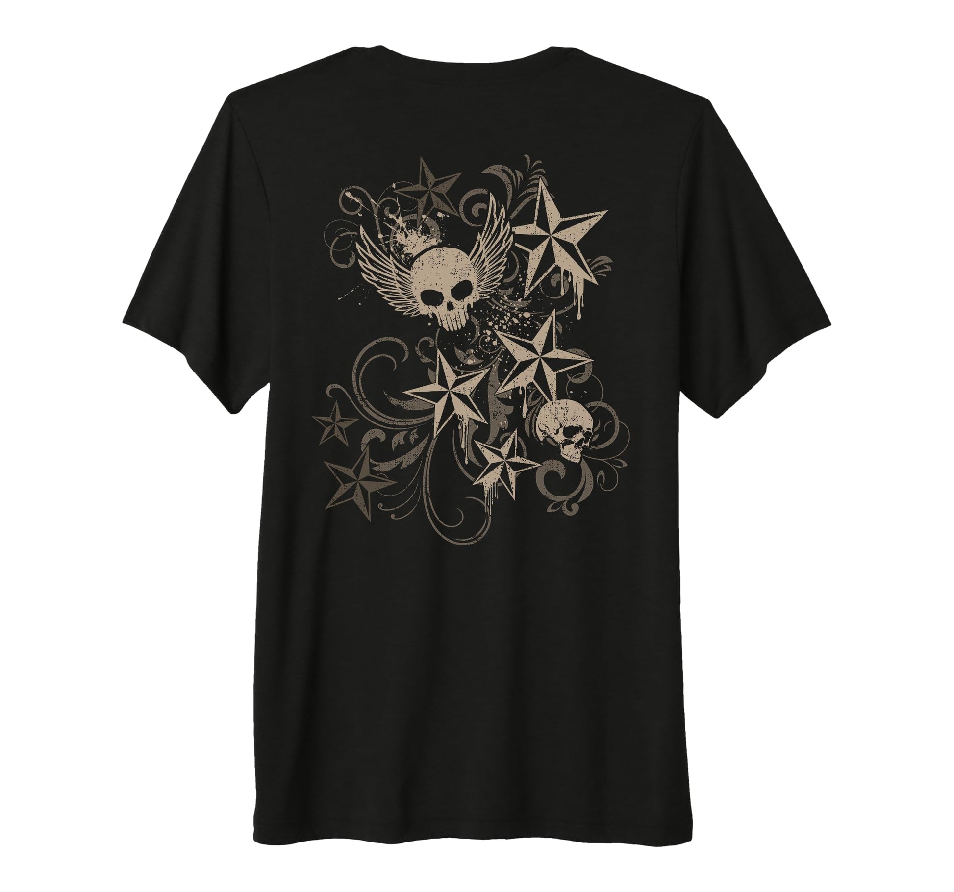 Y2K Grunge 2000S Skull Star Emo T-Shirt - Trendy Graphic Men Women - T-Shirt, Sweatshirt, Hoodie