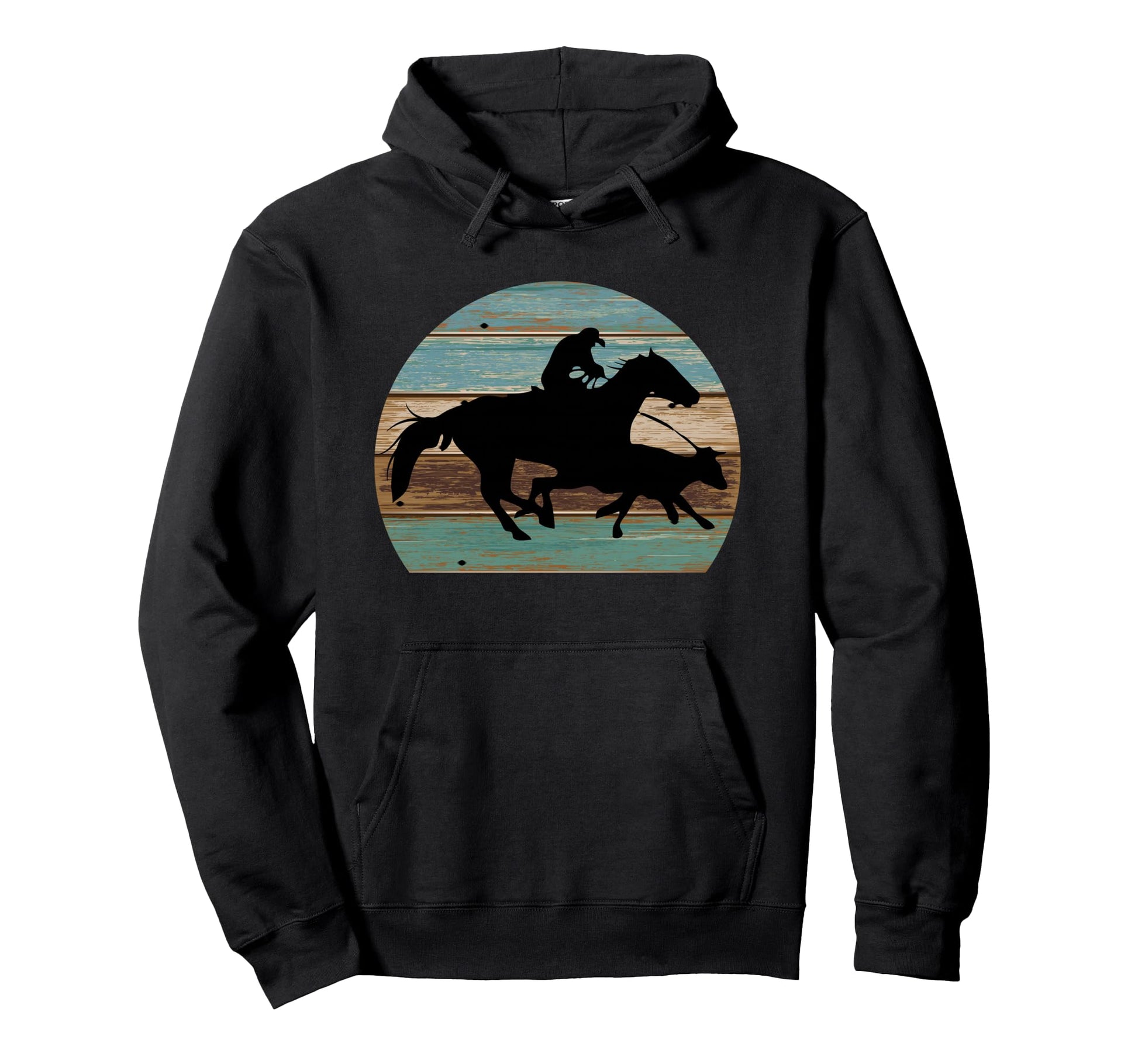 Western Cowhorse Calf Roping Hoodie - Novelty Apparel Men Women - T-Shirt, Sweatshirt, Hoodie