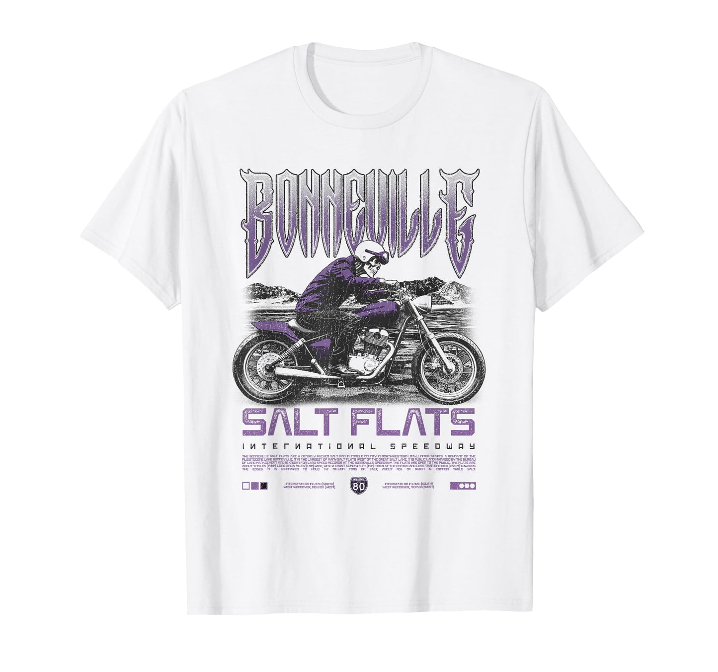Bonneville Salt Flats Motorcycle T-Shirt - Casual Everyday Wear Unisex - T-Shirt, Sweatshirt, Hoodie
