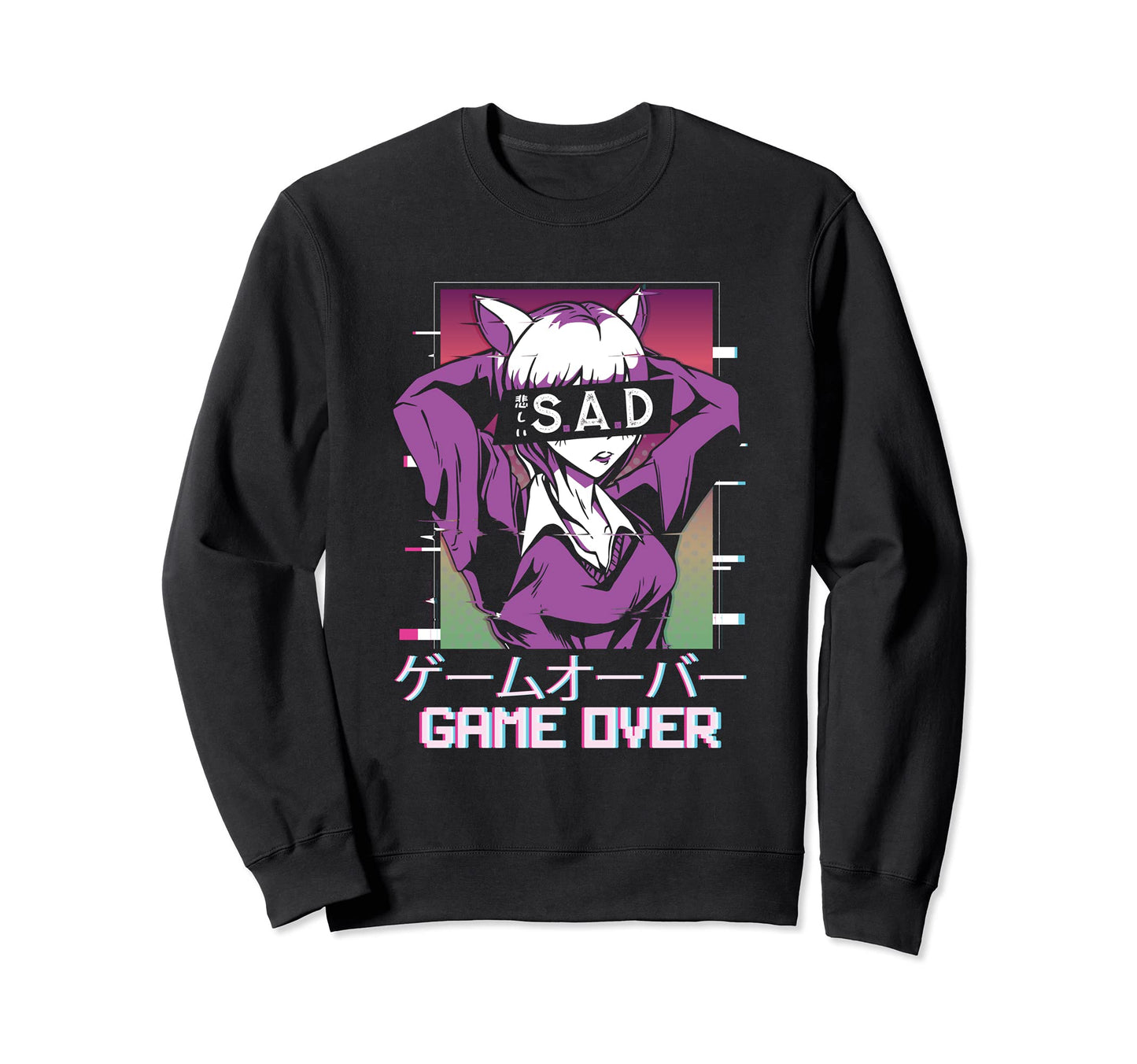 Game Is Over Japan Aesthetic Sad Sweatshirt - Graphic Print for Adults - T-Shirt, Sweatshirt, Hoodie