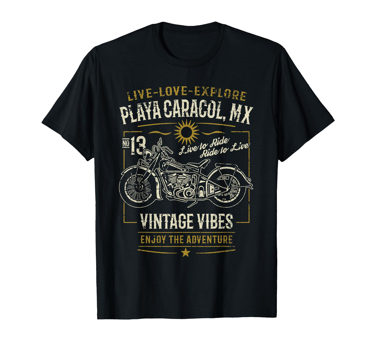 Playa Caracol Mx Mexico Distressed T-Shirt - Minimalist Print for Adults - T-Shirt, Sweatshirt, Hoodie