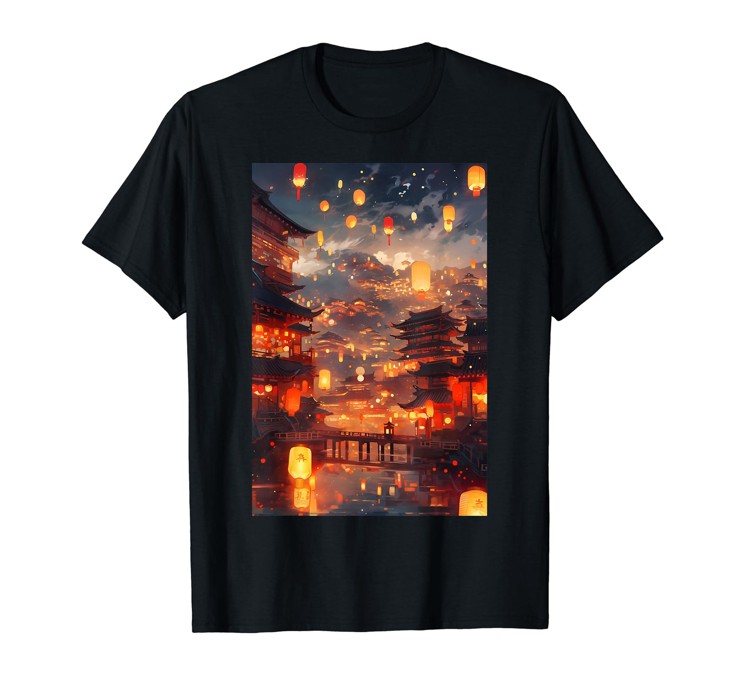 Japan Nightsky Latern Tokyo Kyoto T-Shirt - Unique Graphic Men Women - T-Shirt, Sweatshirt, Hoodie