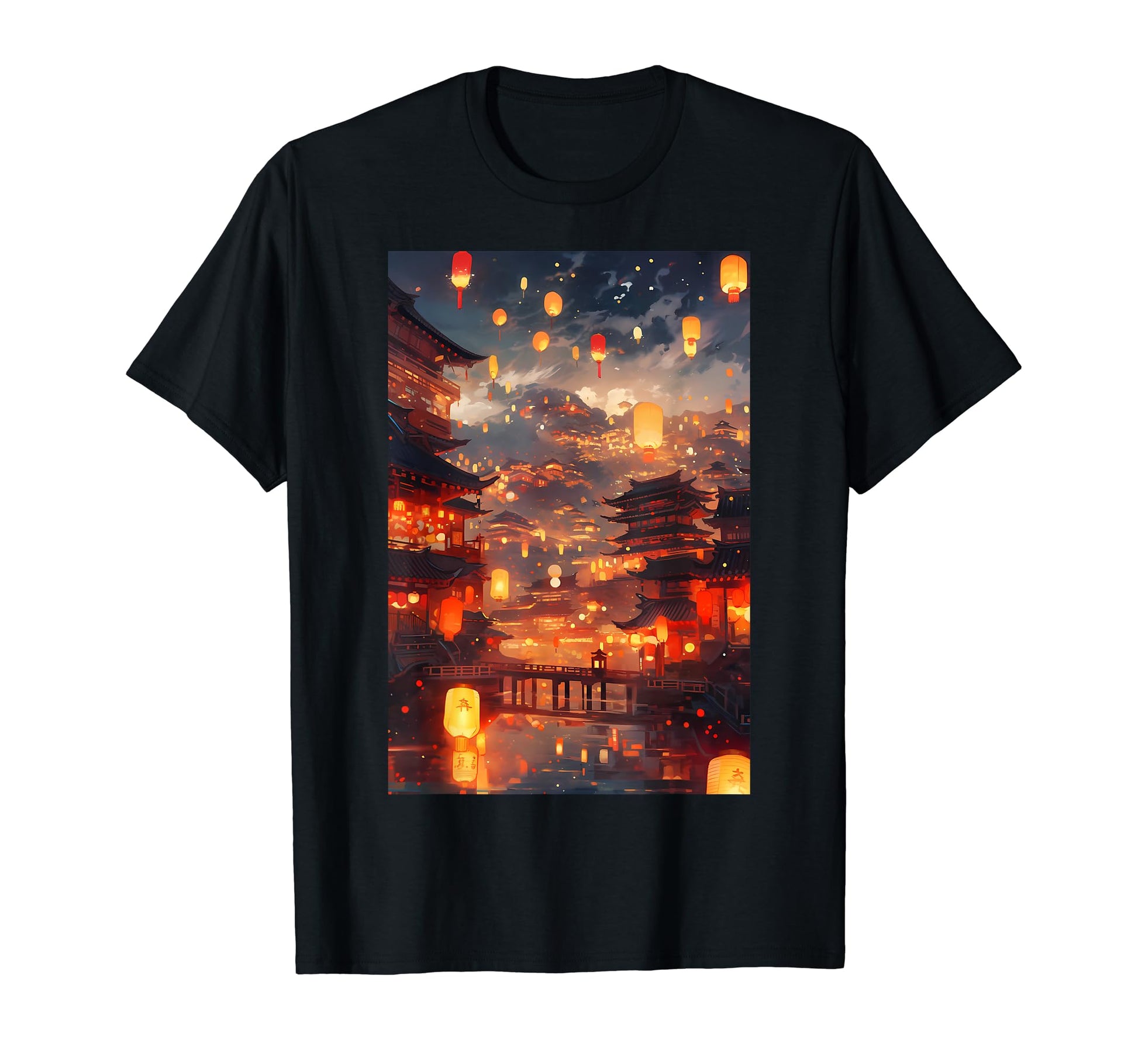 Japan Nightsky Latern Tokyo Kyoto T-Shirt - Unique Graphic Men Women - T-Shirt, Sweatshirt, Hoodie