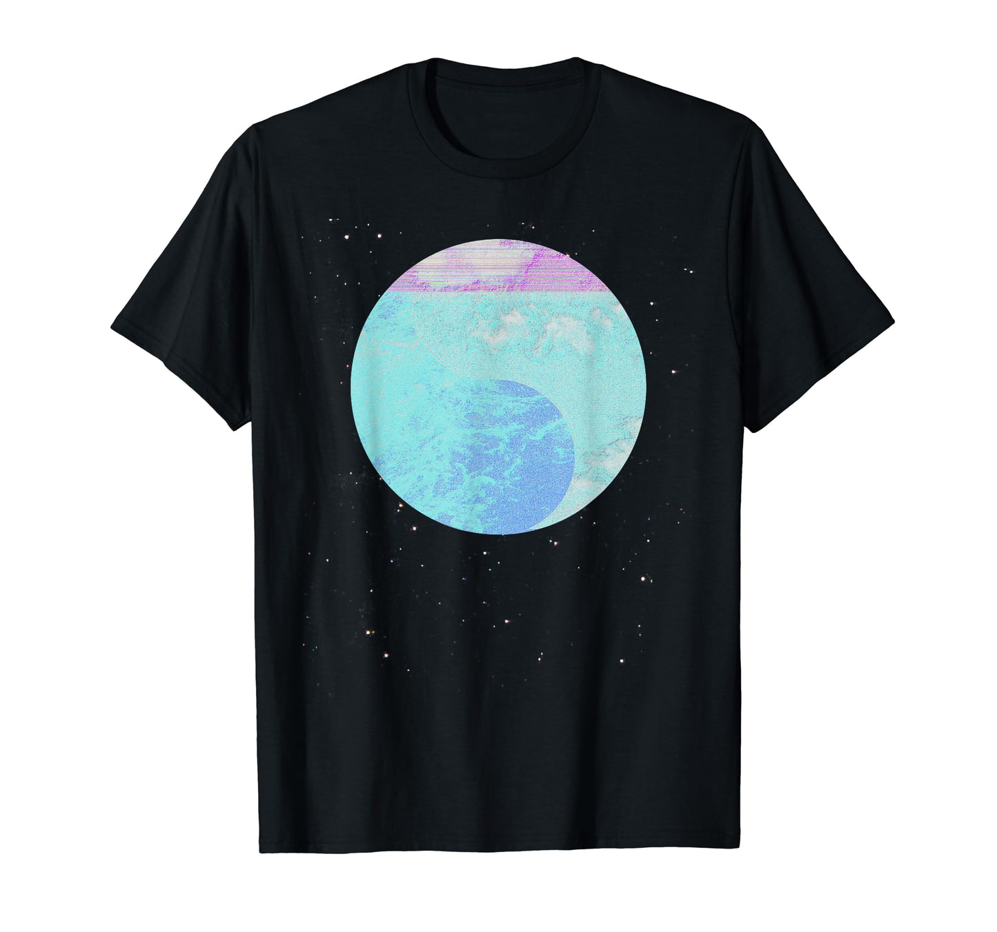 Glitched Vaporwave Aesthetic Stars T-Shirt - Trendy Graphic Men Women - T-Shirt, Sweatshirt, Hoodie