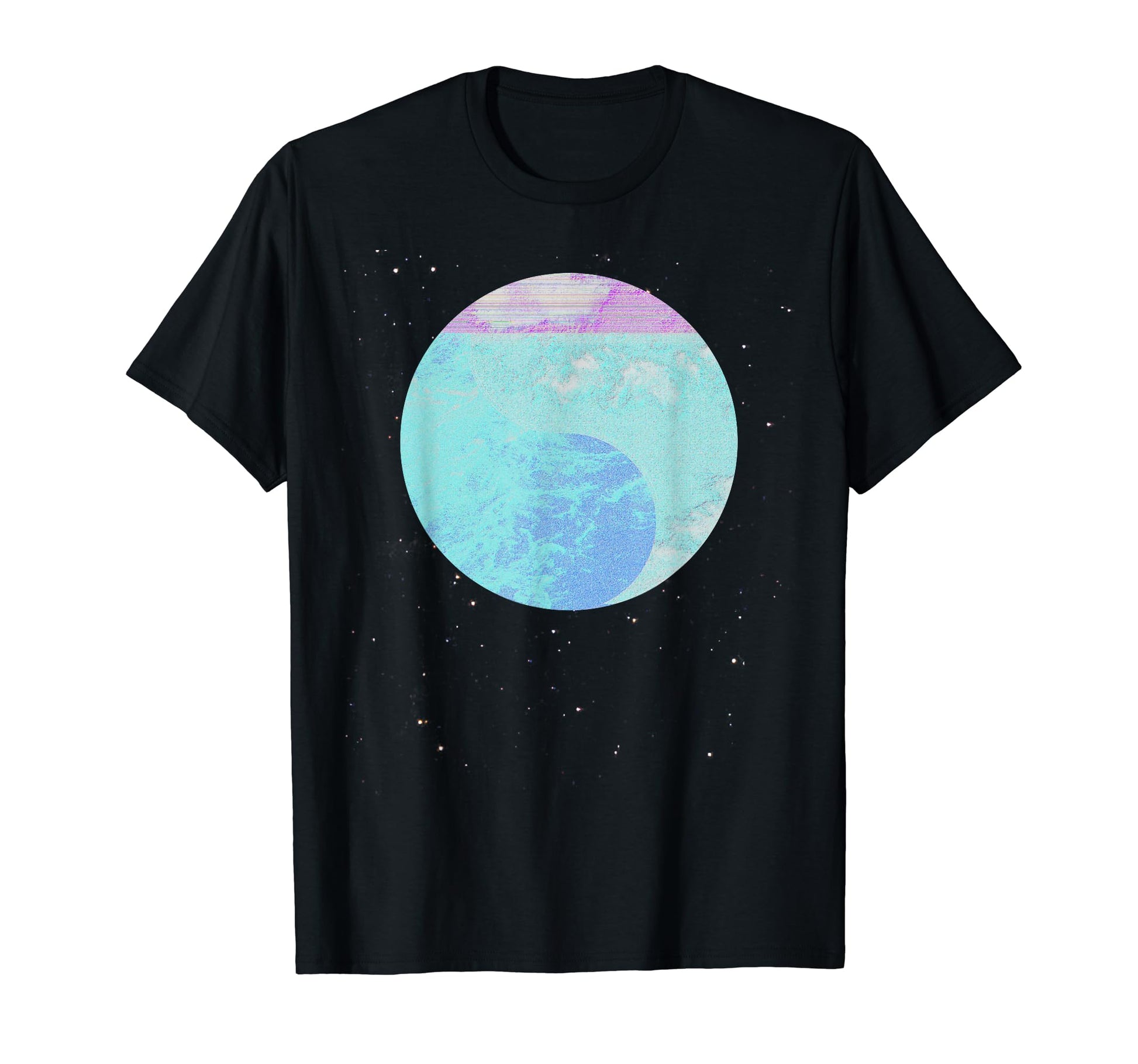 Glitched Vaporwave Aesthetic Stars T-Shirt - Trendy Graphic Men Women - T-Shirt, Sweatshirt, Hoodie