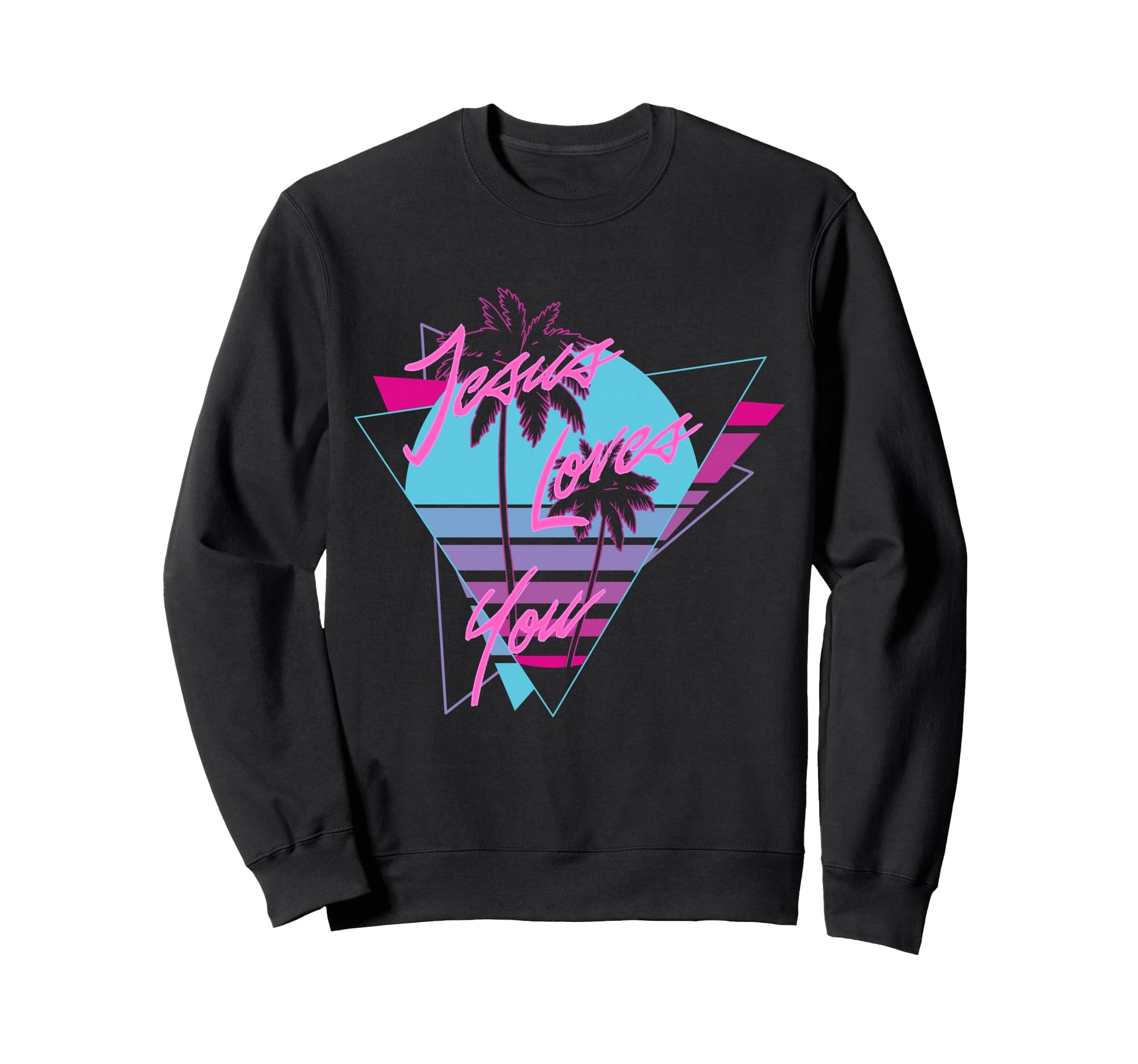 Jesus Loves You 80S Vaporwave Aesthetic Sweatshirt - Unique Graphic Unisex - T-Shirt, Sweatshirt, Hoodie