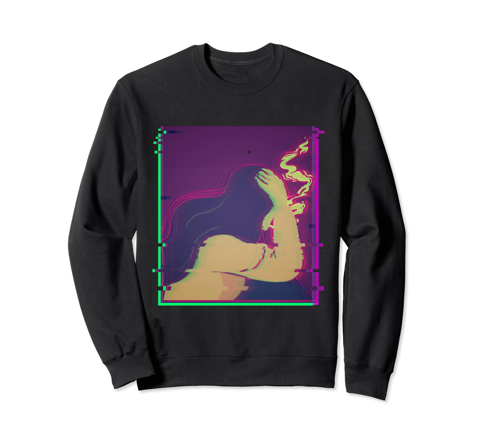 Heatless Antisocial Glitch Aesthetic Sweatshirt - Trendy Graphic Men Women - T-Shirt, Sweatshirt, Hoodie