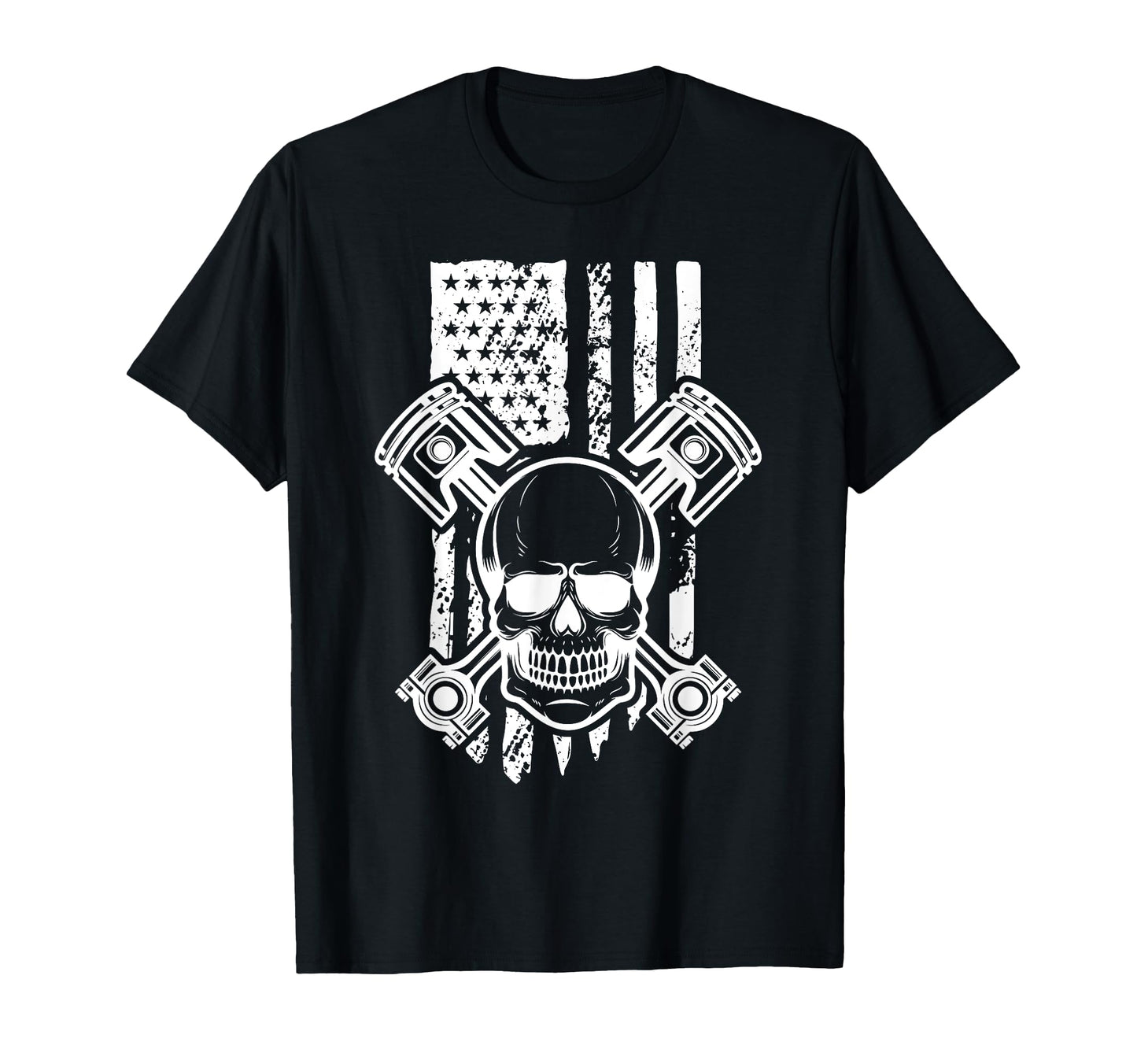 Usa Flag Motorcycle Gift Bikers T-Shirt - Fun Novelty Design Unisex - T-Shirt, Sweatshirt, Hoodie