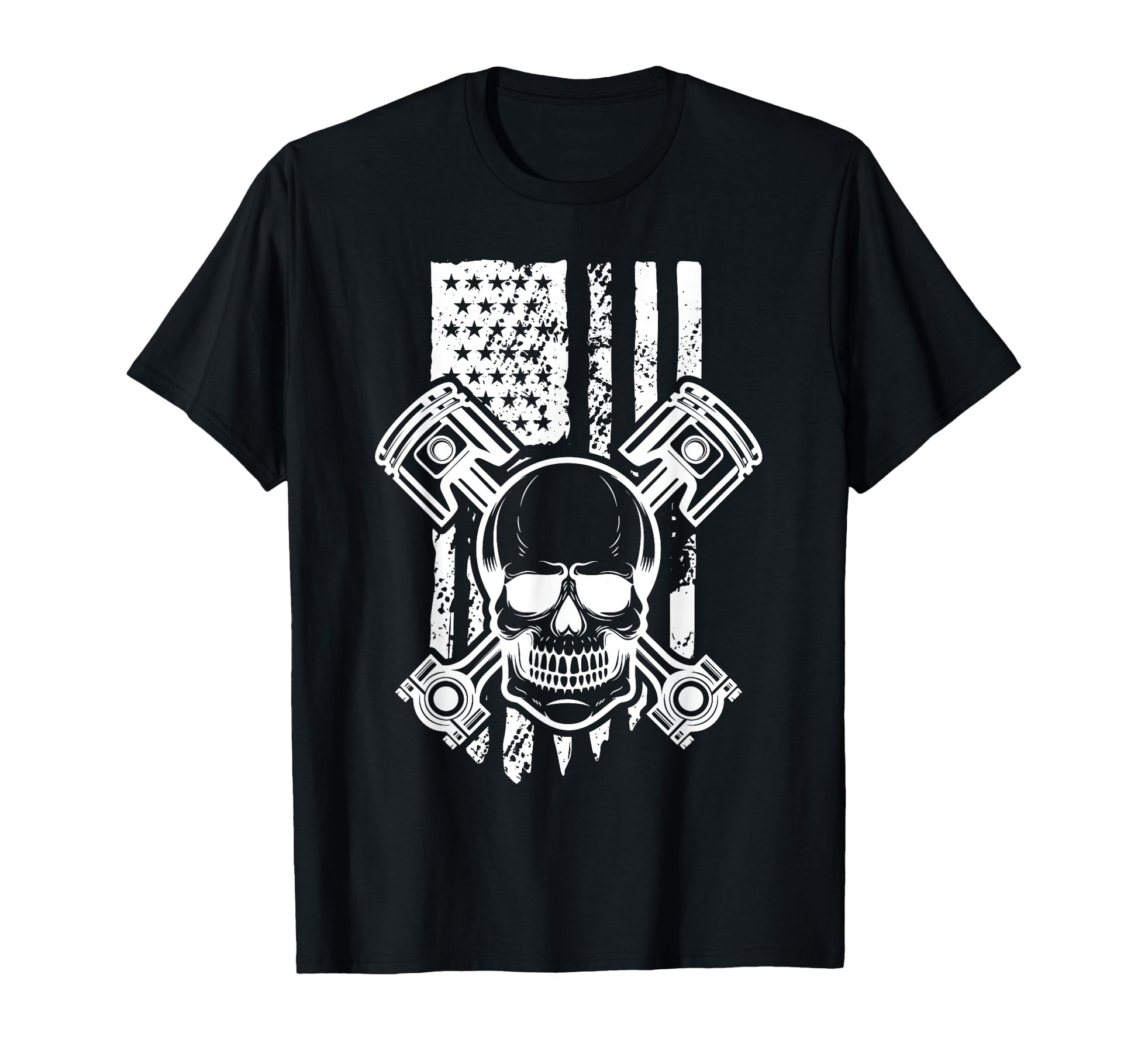 Usa Flag Motorcycle Gift Bikers T-Shirt - Fun Novelty Design Unisex - T-Shirt, Sweatshirt, Hoodie