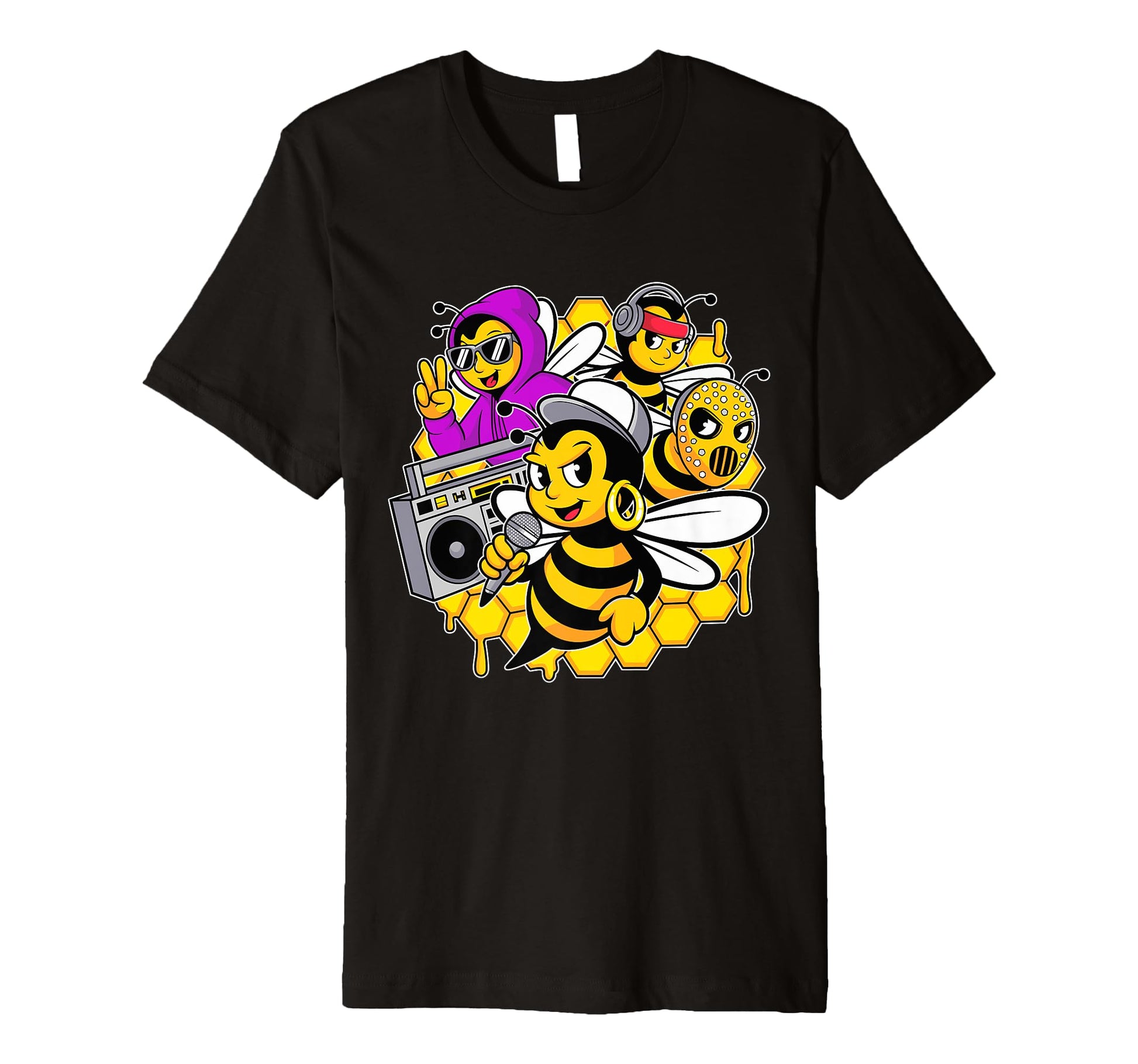 Bees Hip Hop Dance Crew Old School Rap T-Shirt - Novelty Apparel Unisex - T-Shirt, Sweatshirt, Hoodie