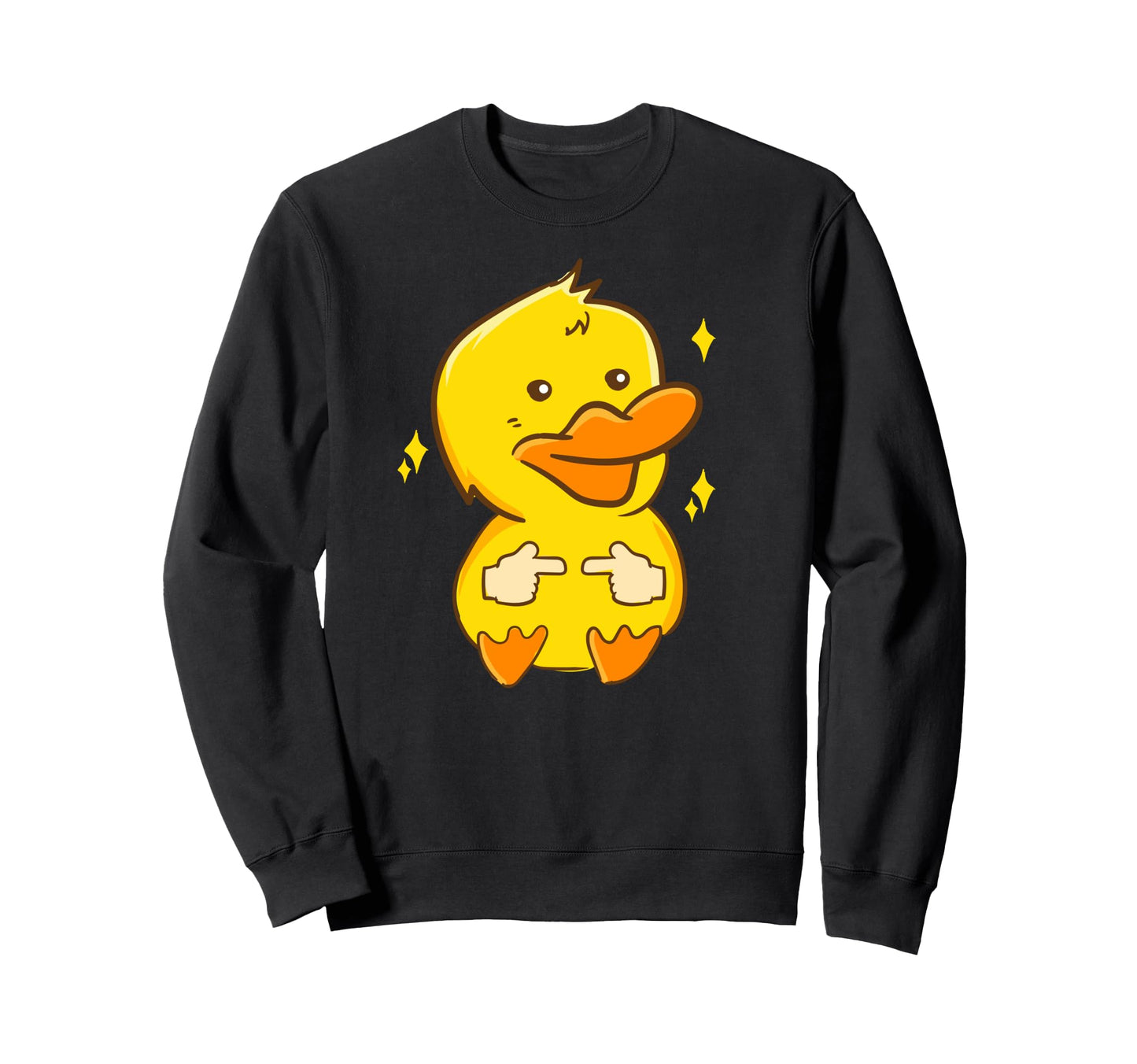 Kawaii Anime Duck Meme Aesthetic Sweatshirt - Minimalist Print for Adults - T-Shirt, Sweatshirt, Hoodie