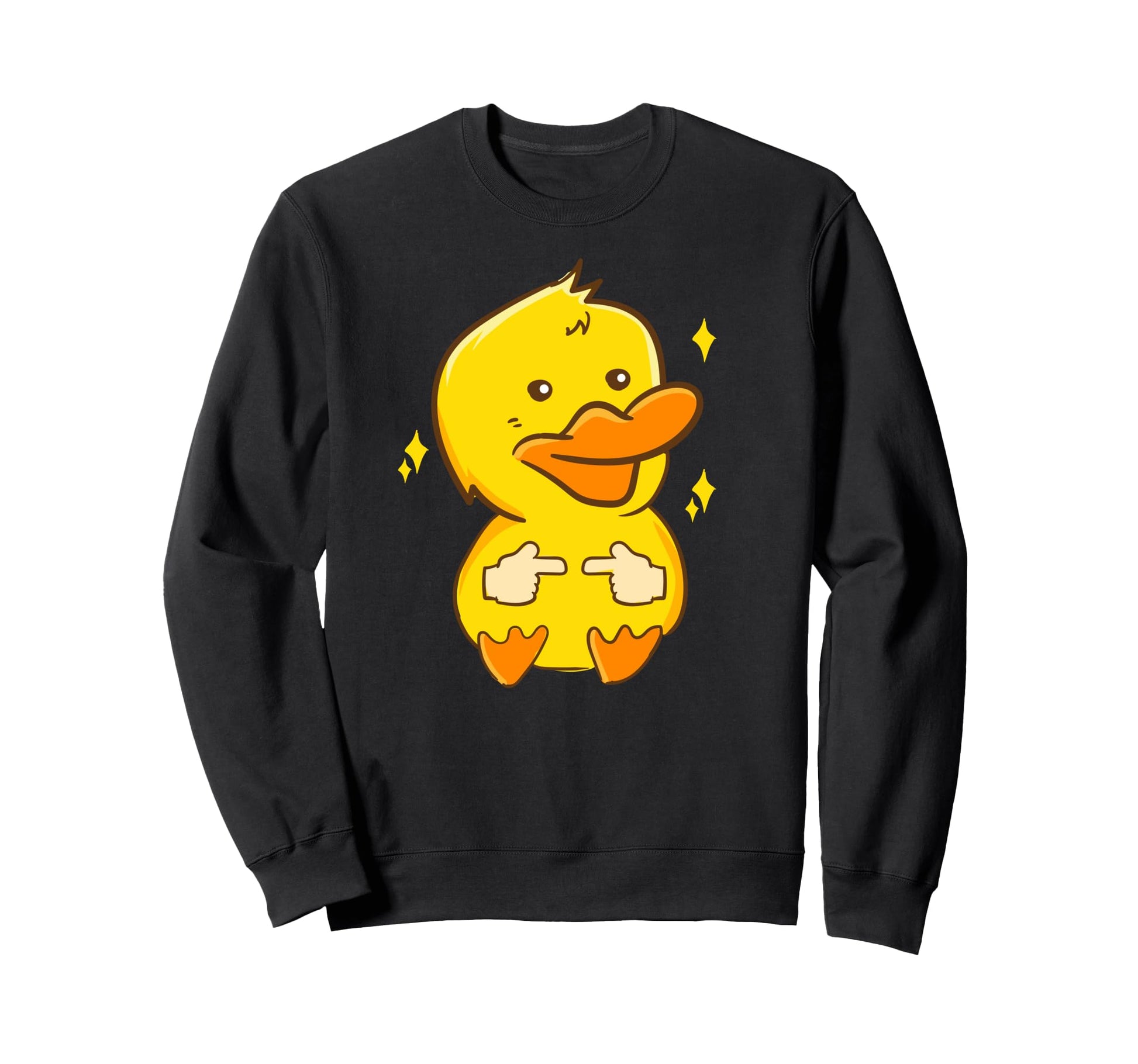 Kawaii Anime Duck Meme Aesthetic Sweatshirt - Minimalist Print for Adults - T-Shirt, Sweatshirt, Hoodie
