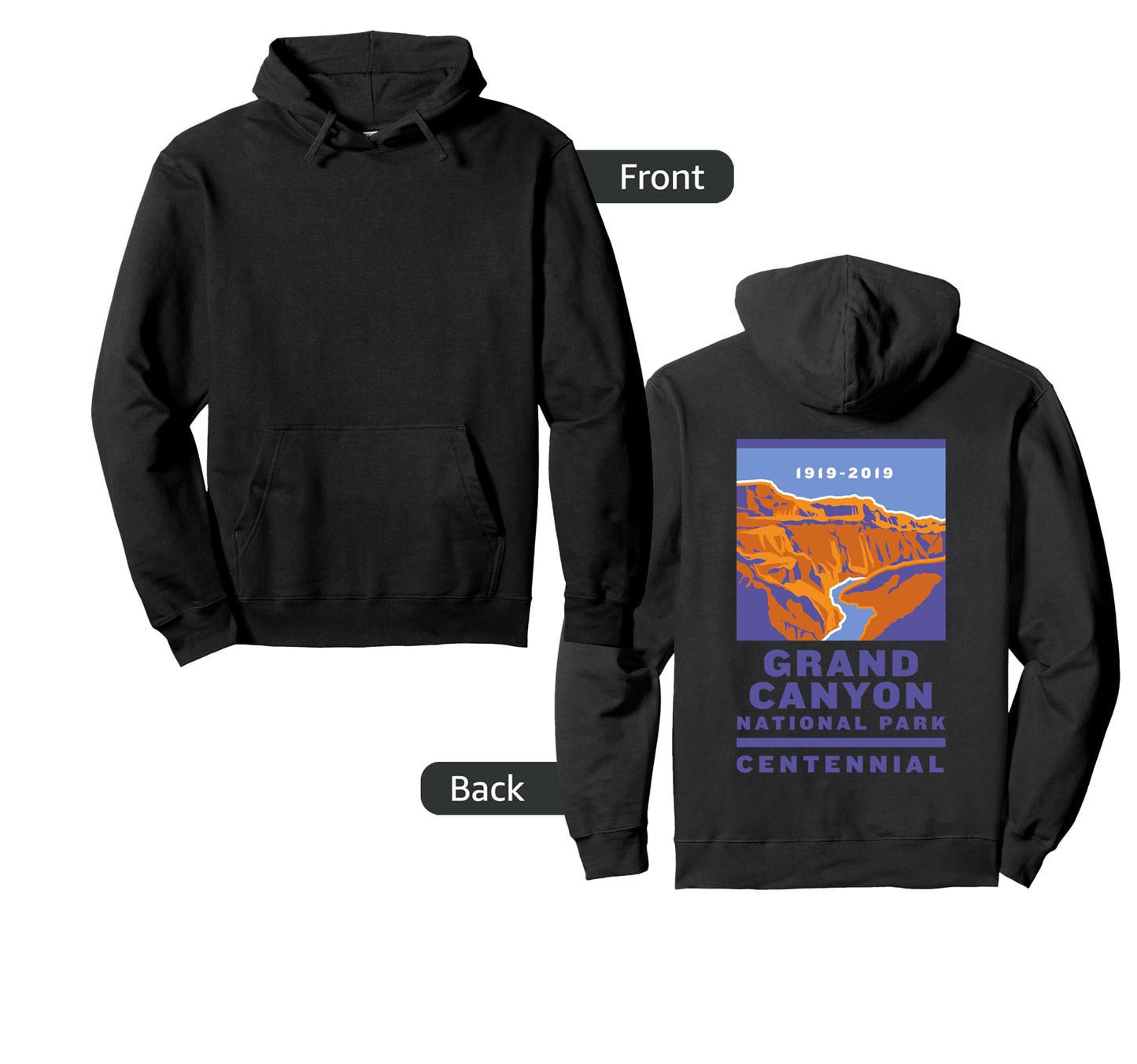 Grand Canyon National Park Centennial Hoodie - Minimalist Print for Adults - T-Shirt, Sweatshirt, Hoodie