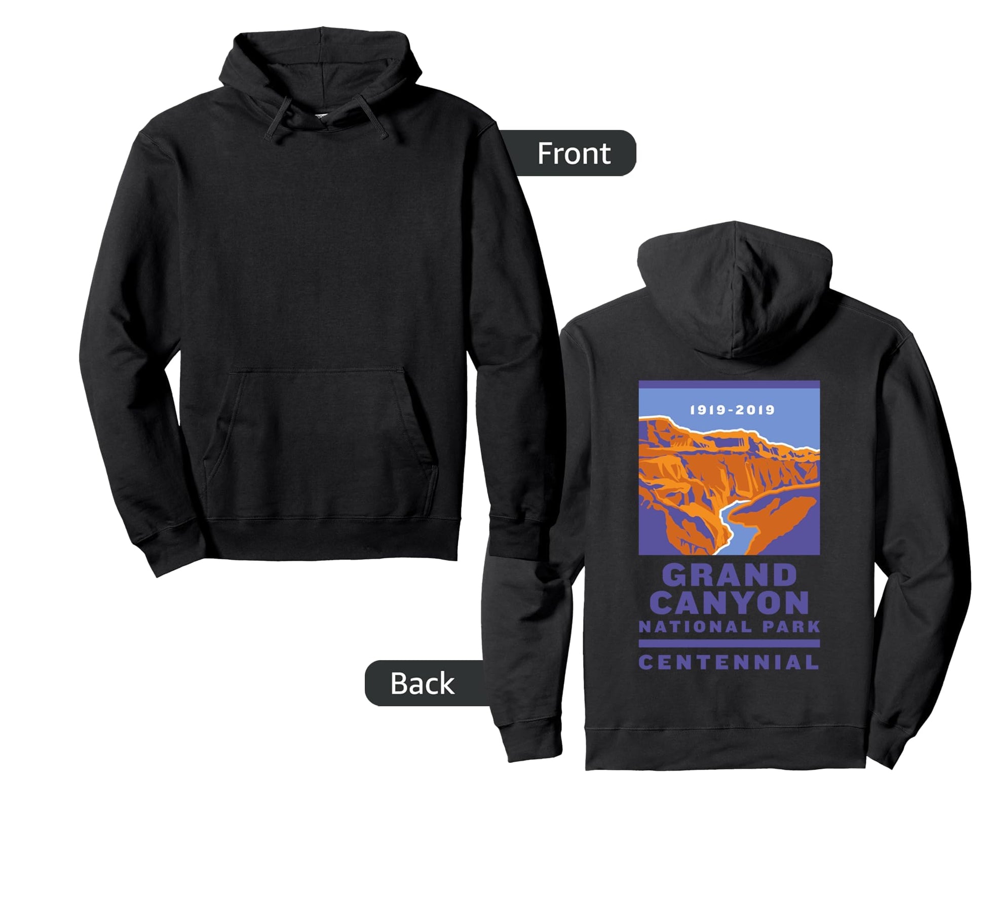 Grand Canyon National Park Centennial Hoodie - Minimalist Print for Adults - T-Shirt, Sweatshirt, Hoodie