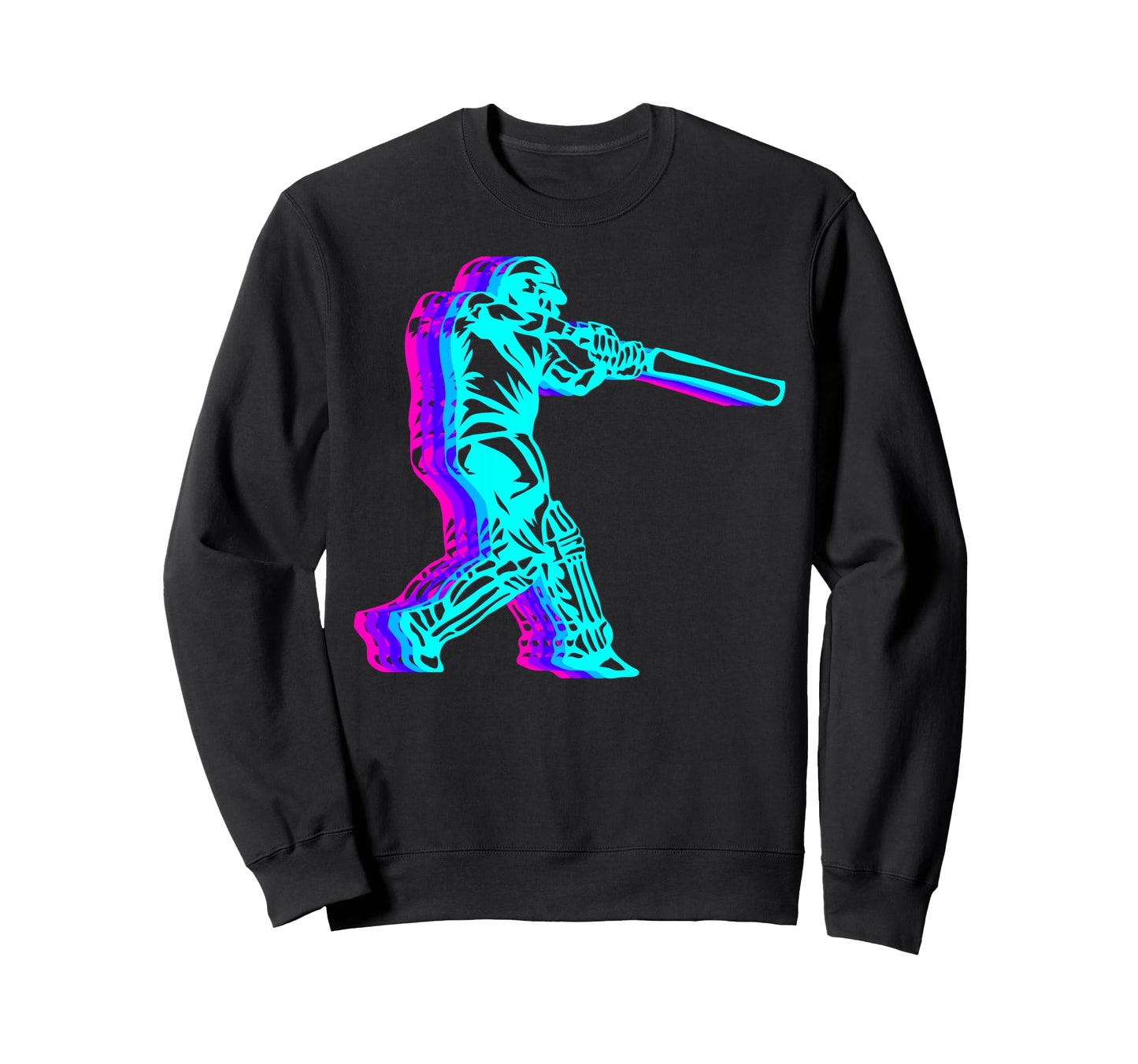 Cricket Player Team Vaporwave Sweatshirt - Trendy Graphic Men Women - T-Shirt, Sweatshirt, Hoodie