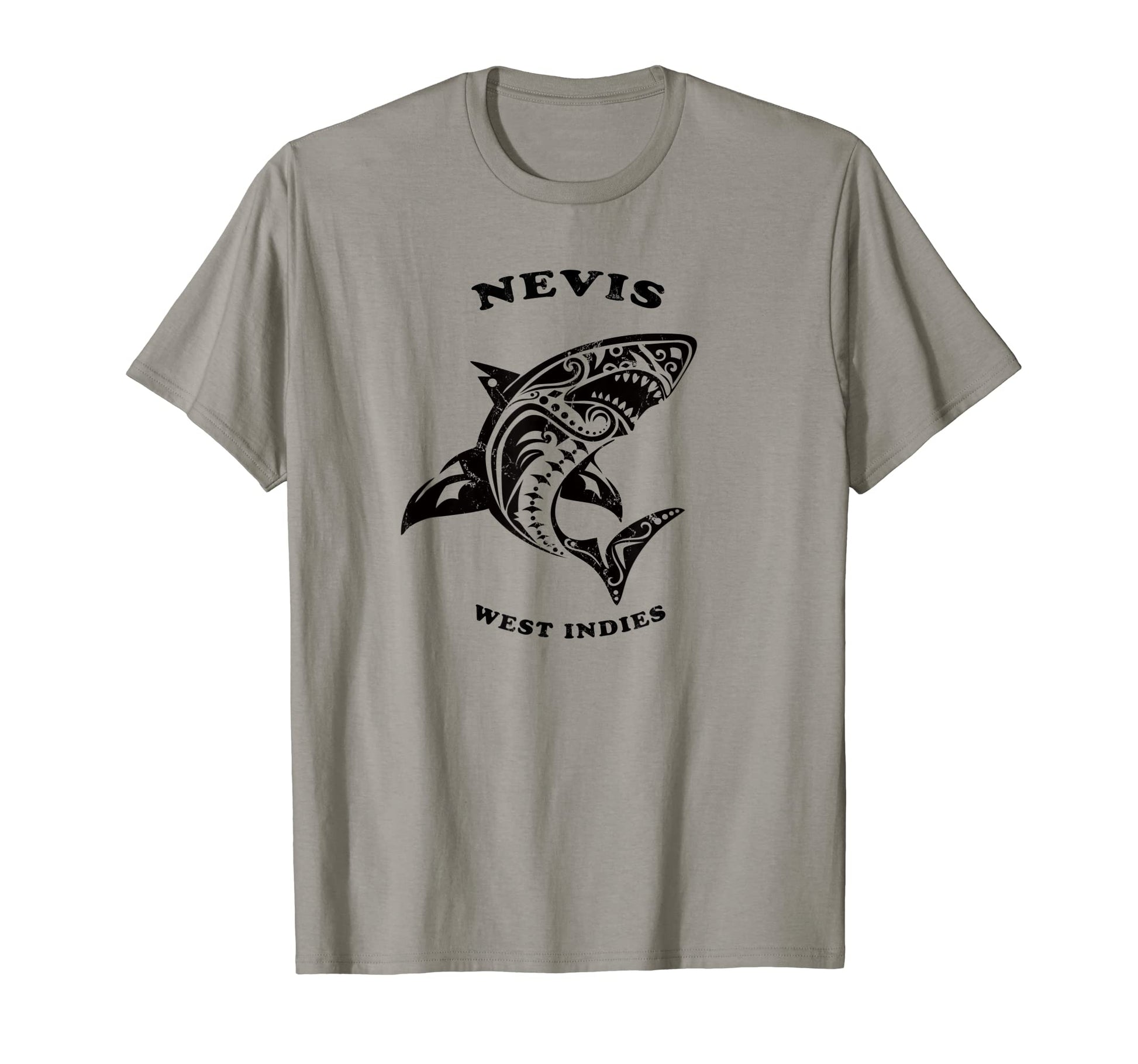 Nevis West Indies Tribal Shark T-Shirt - Streetwear Style for Adults - T-Shirt, Sweatshirt, Hoodie