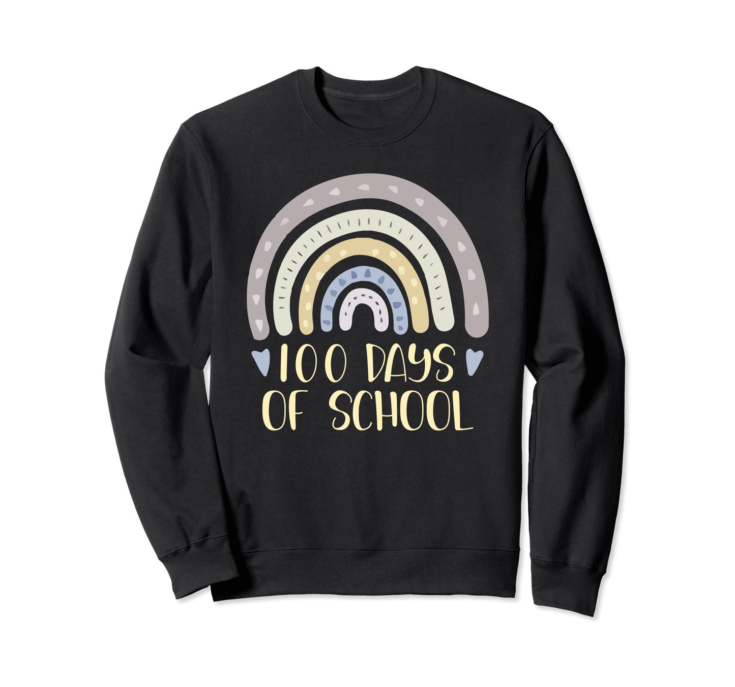 100 Days School Teacher Student Sweatshirt - Minimalist Print for Adults - T-Shirt, Sweatshirt, Hoodie