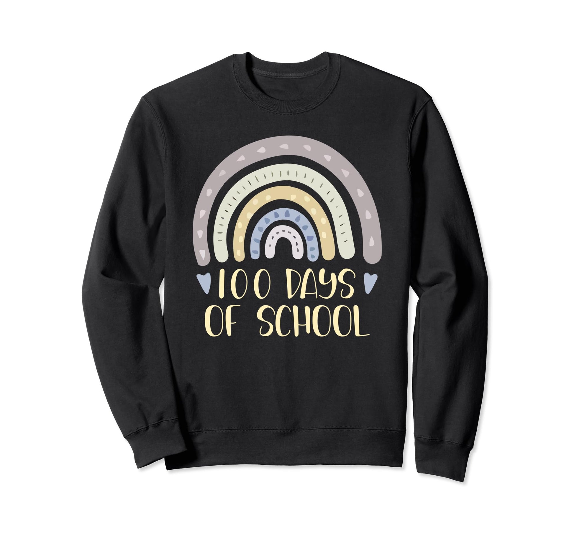100 Days School Teacher Student Sweatshirt - Minimalist Print for Adults - T-Shirt, Sweatshirt, Hoodie