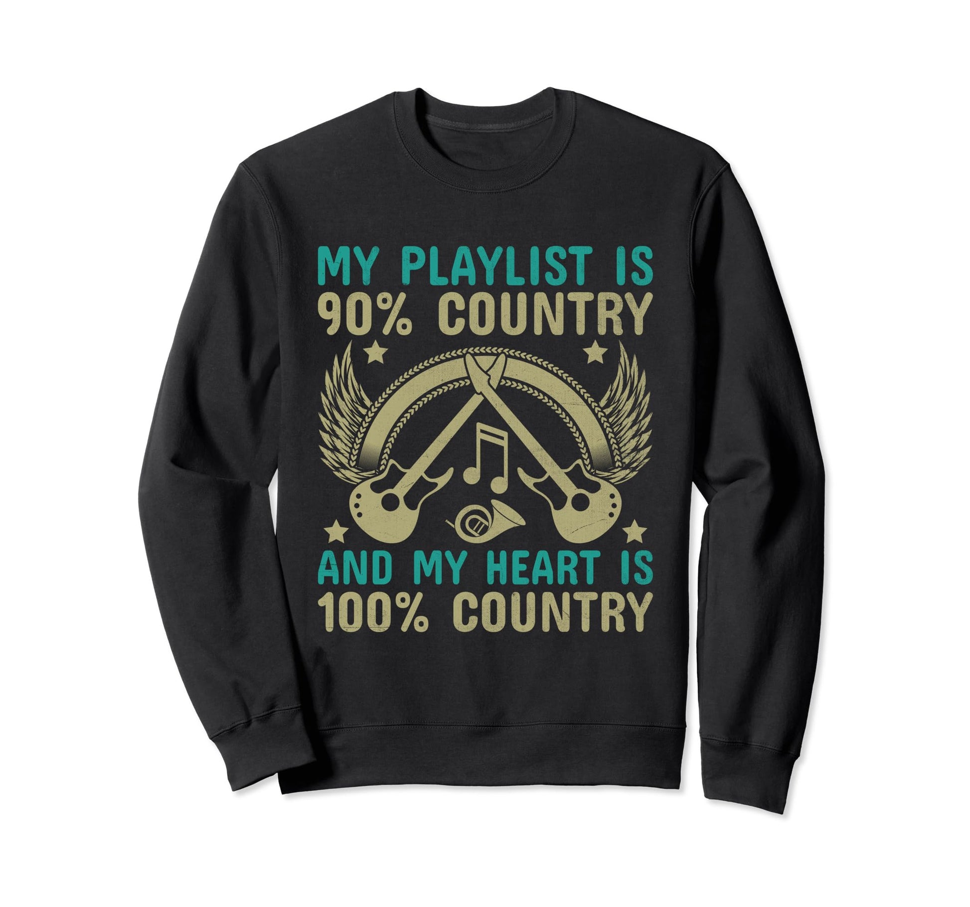 County Music Music Lover Western Sweatshirt - Novelty Apparel for Adults - T-Shirt, Sweatshirt, Hoodie