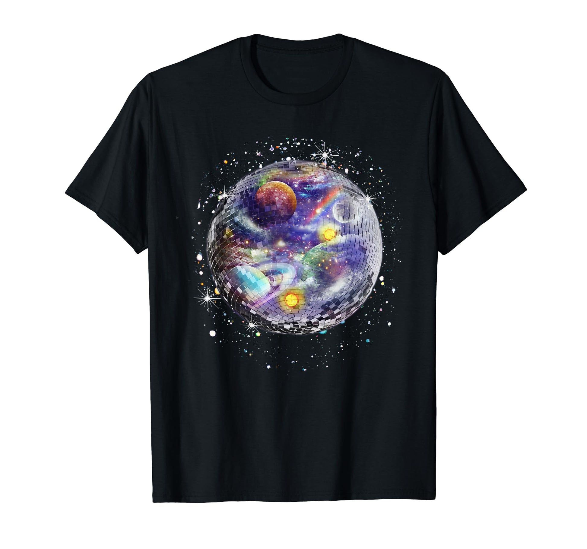 Disco Ball Space Galaxy Club T-Shirt - Minimalist Print Unisex - T-Shirt, Sweatshirt, Hoodie