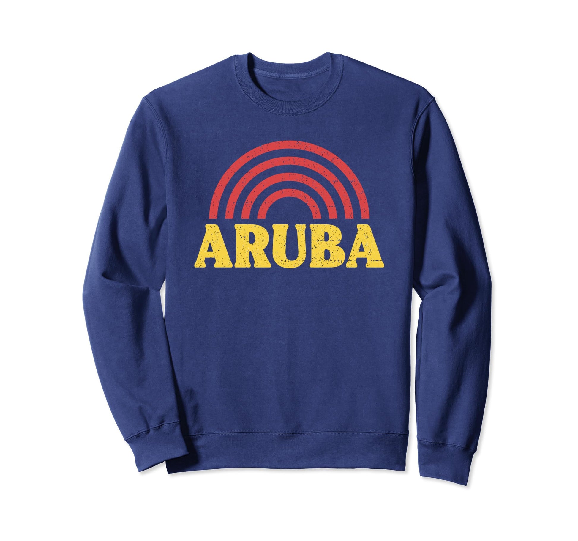 Aruba Flag Rainbow Aruban Pride Sweatshirt - Graphic Print for Adults - T-Shirt, Sweatshirt, Hoodie