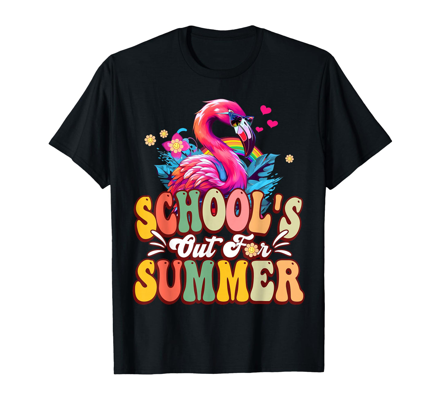 Flamingo Schools Out Summer T-Shirt - Fun Novelty Design for Adults - T-Shirt, Sweatshirt, Hoodie
