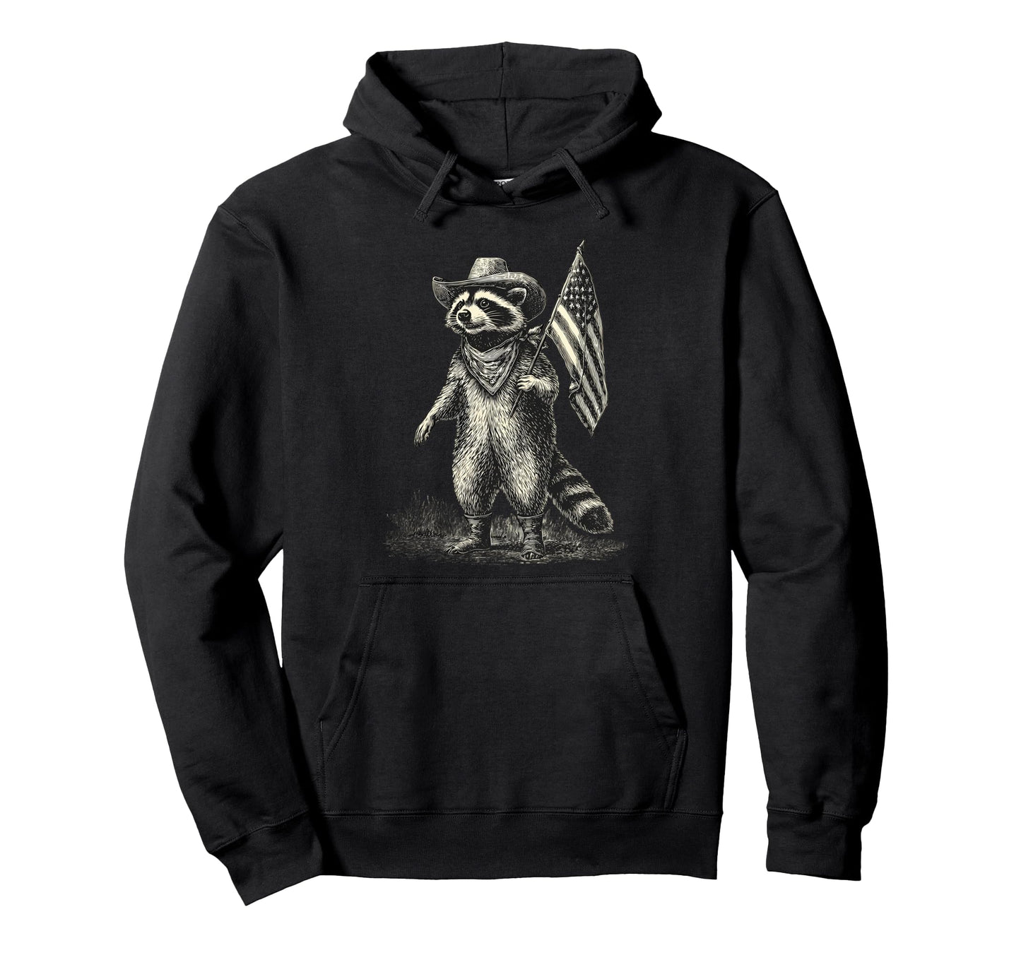 Raccoon Cowboy Rodeo Cowgirl Western Hoodie - Trendy Graphic Men Women - T-Shirt, Sweatshirt, Hoodie