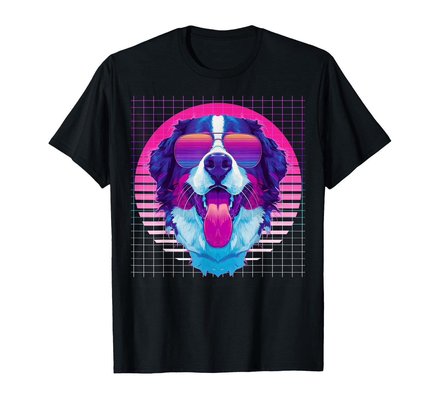 Bernese Mountain Dog Sunglasses T-Shirt - Minimalist Print for Adults - T-Shirt, Sweatshirt, Hoodie