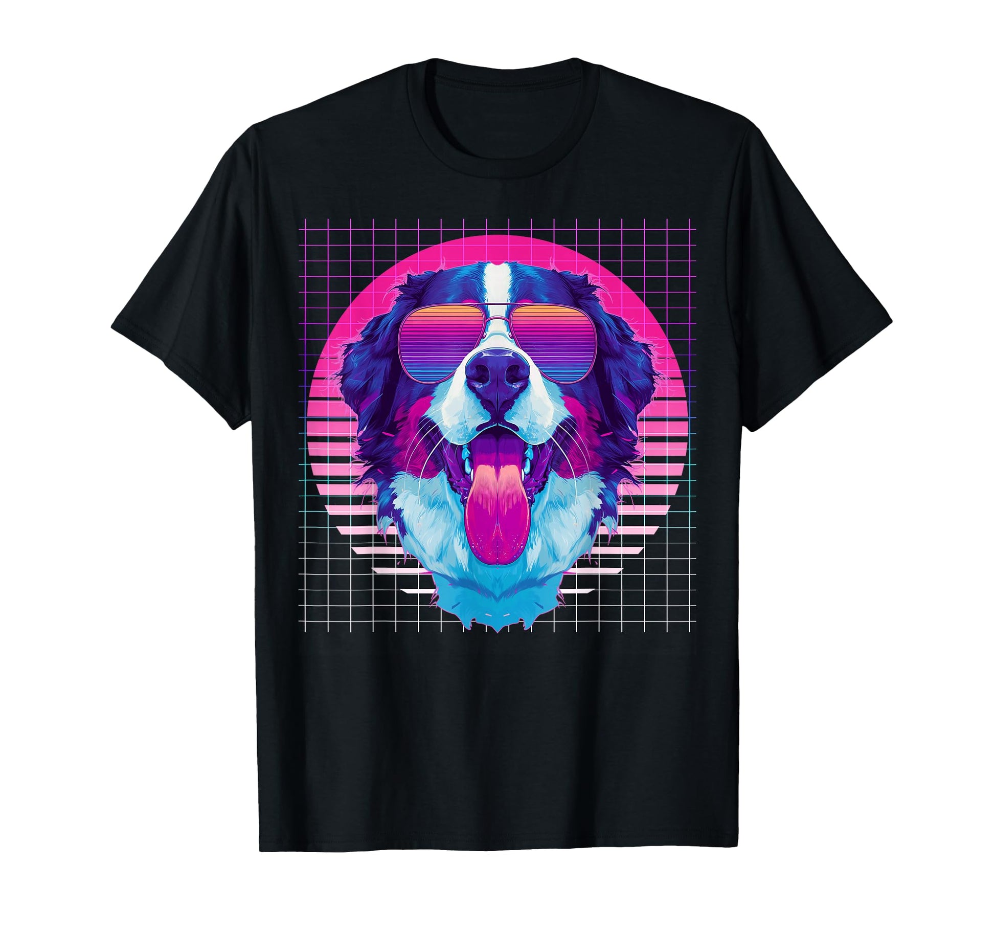 Bernese Mountain Dog Sunglasses T-Shirt - Minimalist Print for Adults - T-Shirt, Sweatshirt, Hoodie