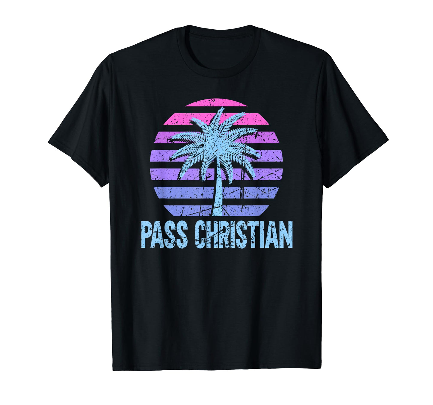 Pass Christian Vacation Vaporwave T-Shirt - Aesthetic Graphic for Adults - T-Shirt, Sweatshirt, Hoodie