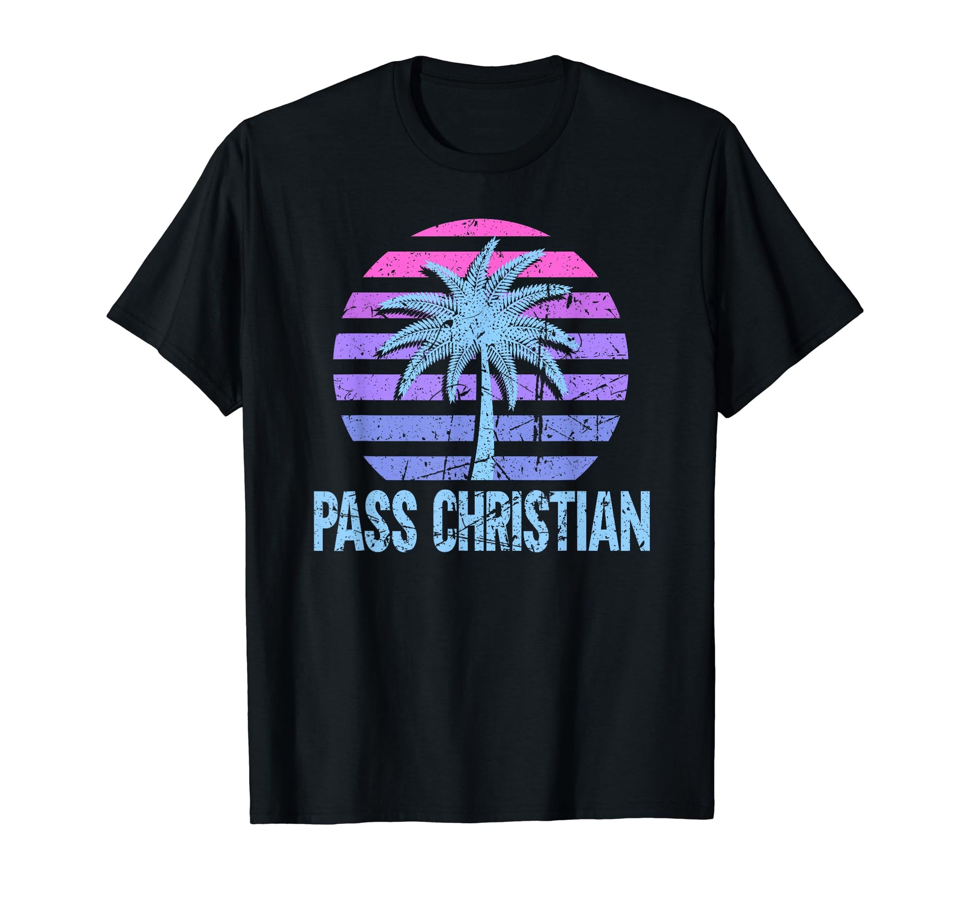 Pass Christian Vacation Vaporwave T-Shirt - Aesthetic Graphic for Adults - T-Shirt, Sweatshirt, Hoodie