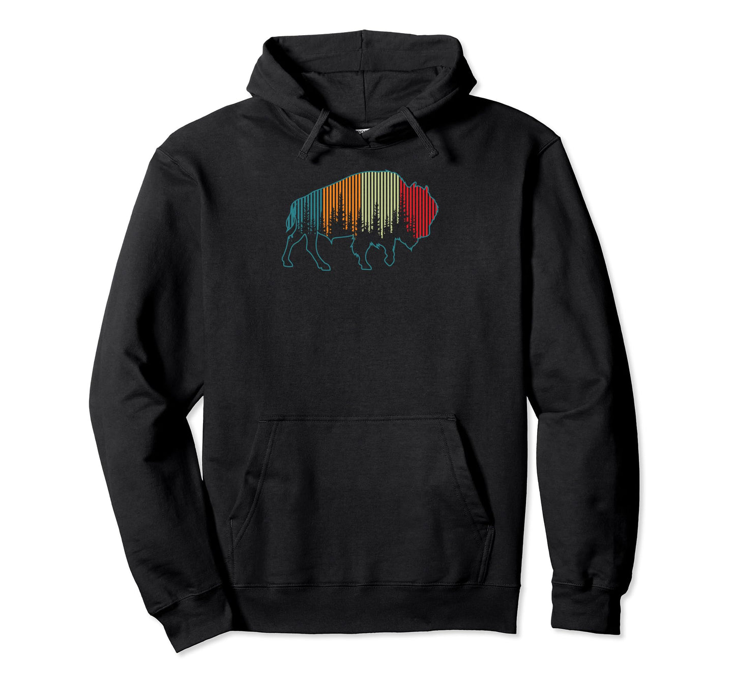 American Buffalo National Park Pine Tree Hoodie - Graphic Print Men Women - T-Shirt, Sweatshirt, Hoodie