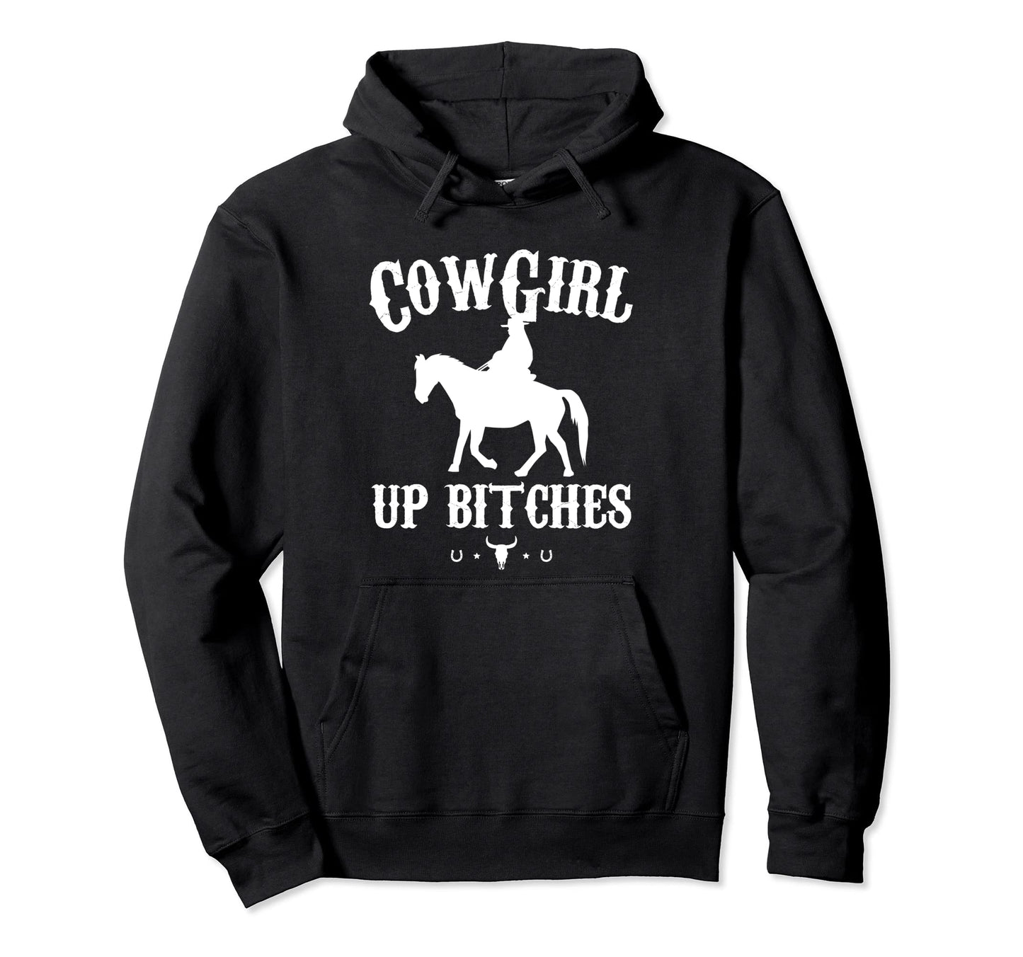 Western Cowgirl Yeehaw Hippie Boho Hoodie - Fun Novelty Design for Adults - T-Shirt, Sweatshirt, Hoodie