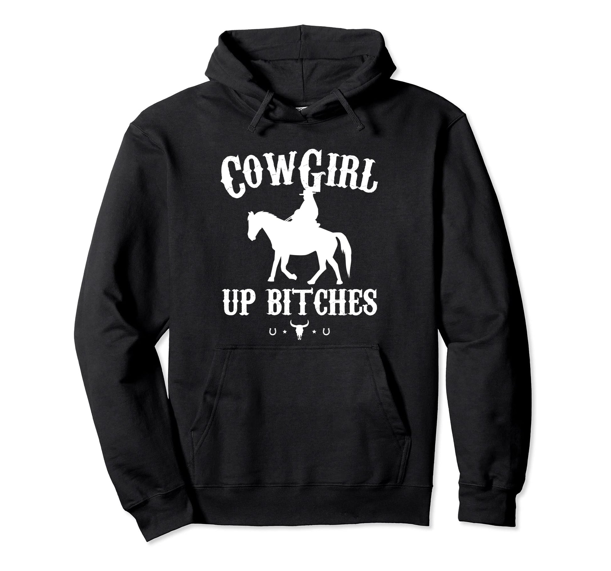 Western Cowgirl Yeehaw Hippie Boho Hoodie - Fun Novelty Design for Adults - T-Shirt, Sweatshirt, Hoodie