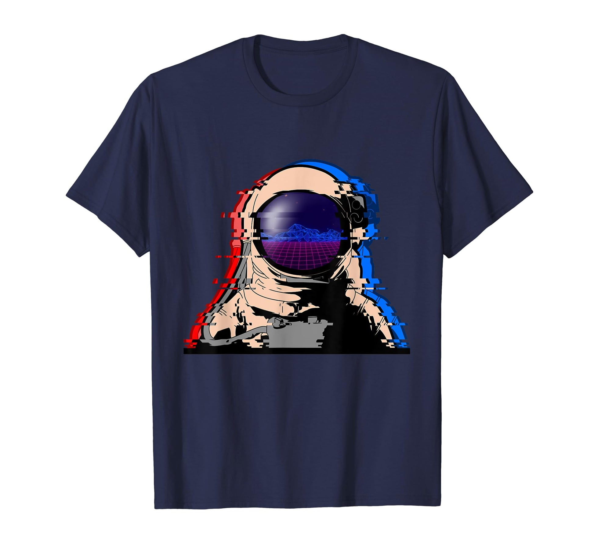 Astronaut Suit Glitch Art 80S T-Shirt - Fun Novelty Design for Adults - T-Shirt, Sweatshirt, Hoodie