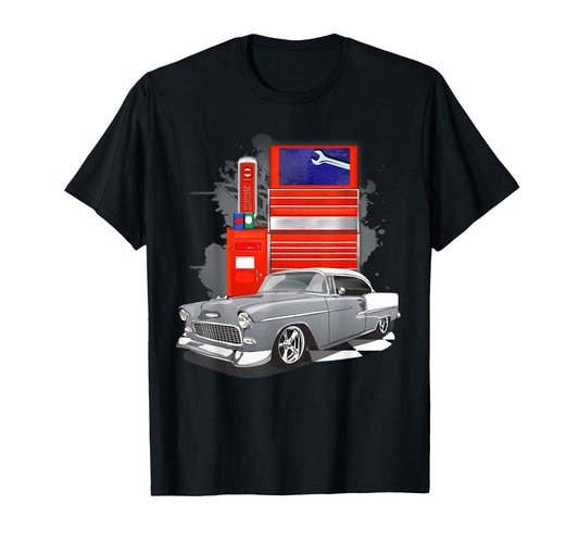 1955 55 Bel Air 50S Silhouette Old Hot T-Shirt - Graphic Print Men Women - T-Shirt, Sweatshirt, Hoodie