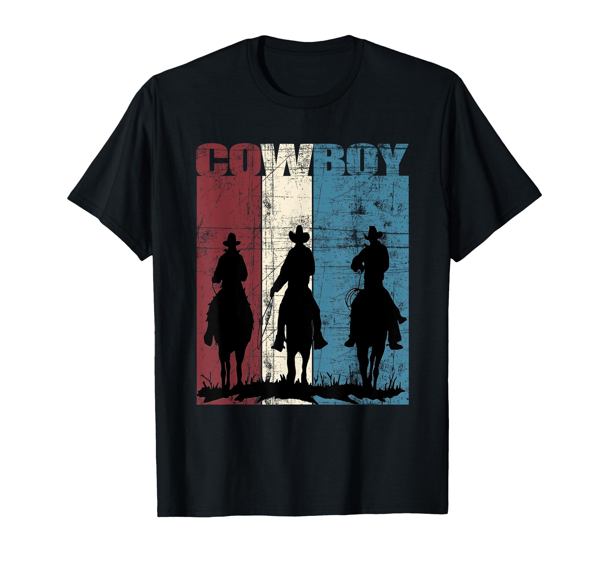 Cowboys Western Cowboy Distressed T-Shirt - Casual Everyday Wear Unisex - T-Shirt, Sweatshirt, Hoodie