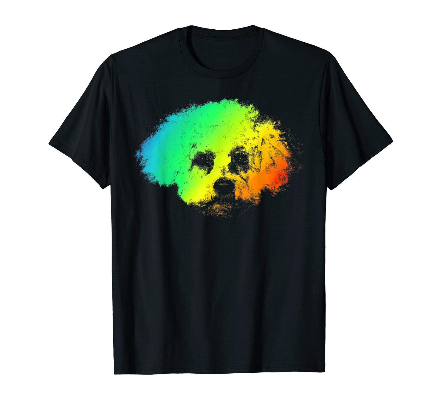 Bichon Frise Colorful Rainbow T-Shirt - Casual Everyday Wear Unisex - T-Shirt, Sweatshirt, Hoodie