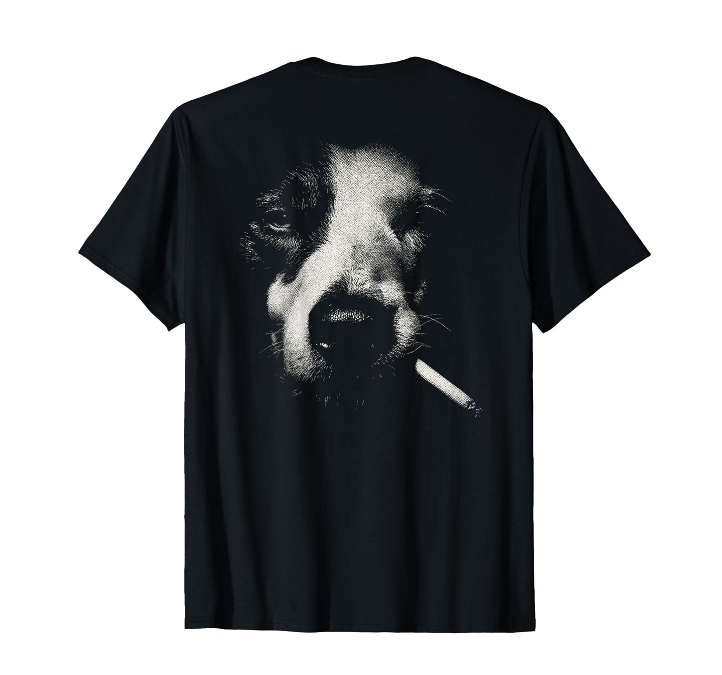 Border Collie Smoking Cigarette Grunge T-Shirt - Novelty Apparel Unisex - T-Shirt, Sweatshirt, Hoodie